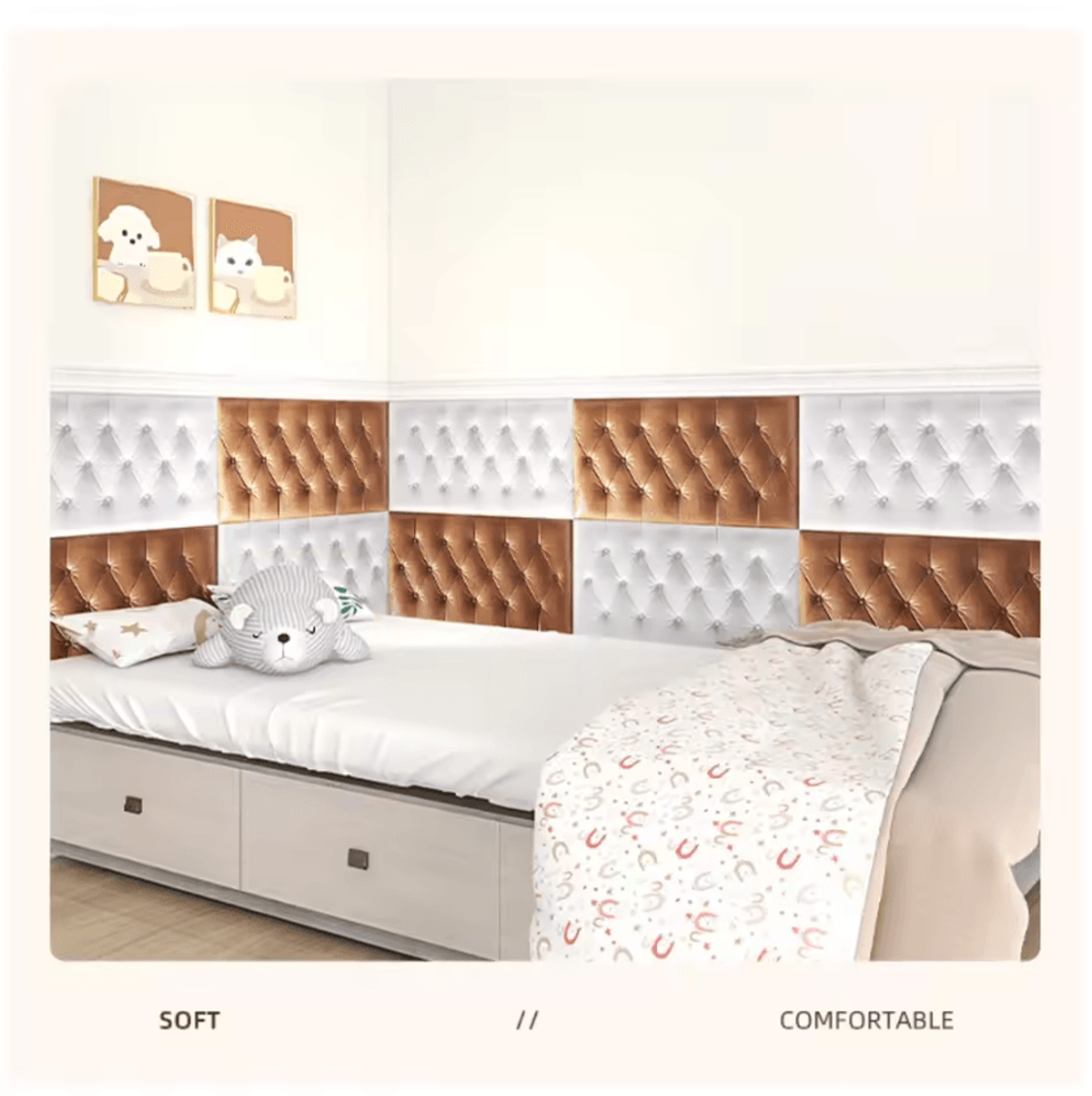 thickened 3d soft cushion anti collision wall panel