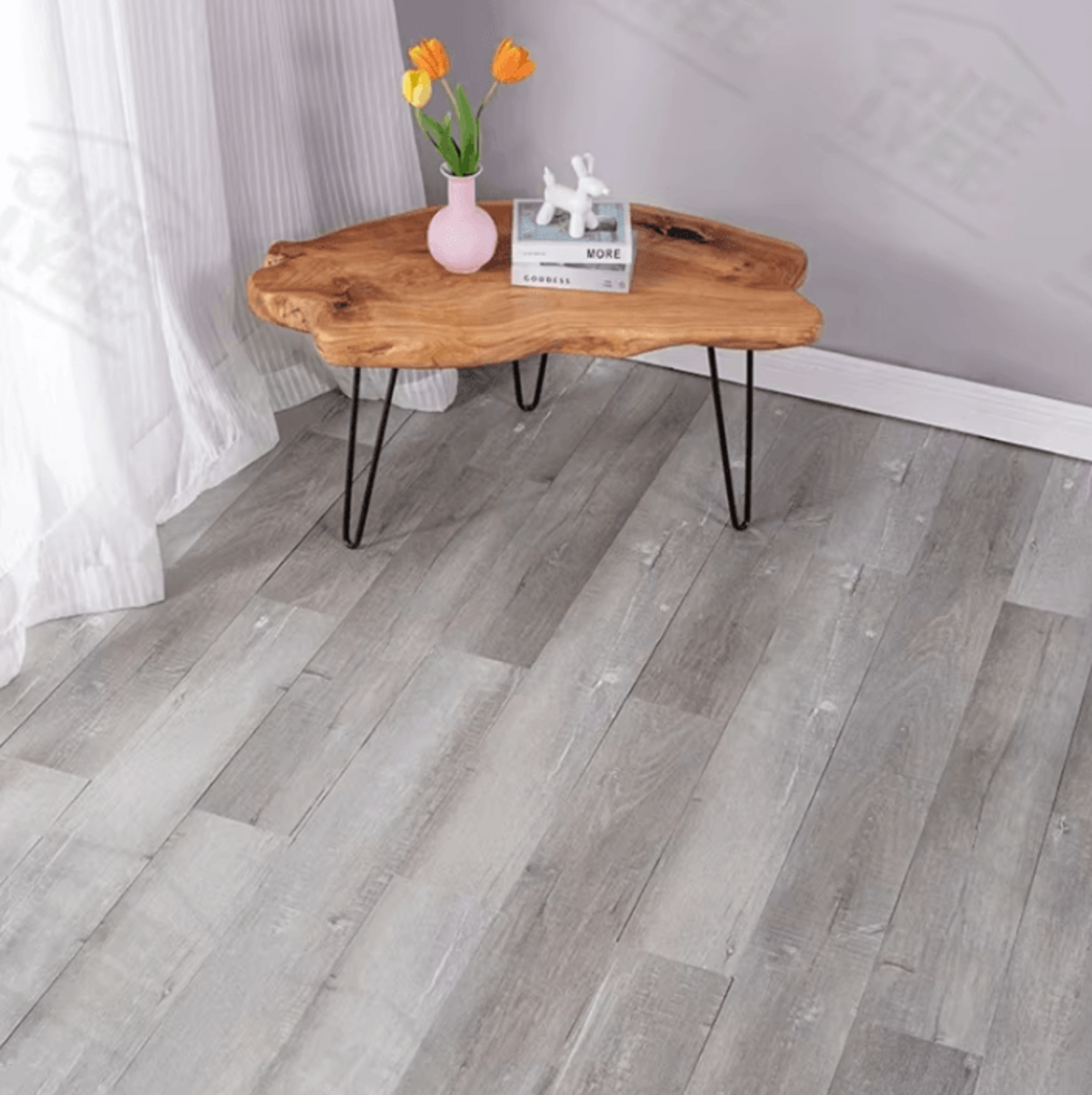 40cm thickened wood grain peel and stick floor sticker