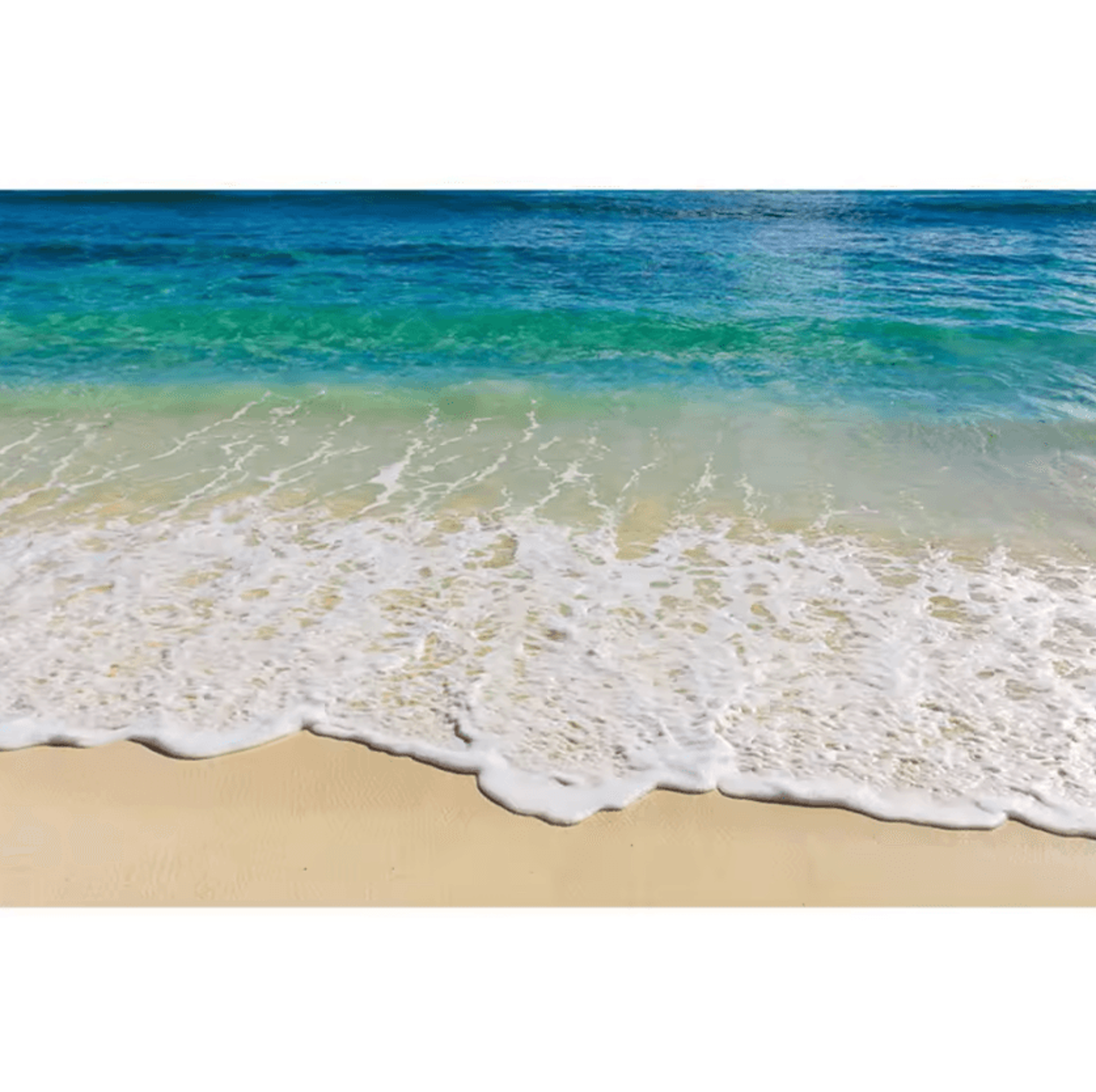 3d beach ocean peel and stick floor sticker