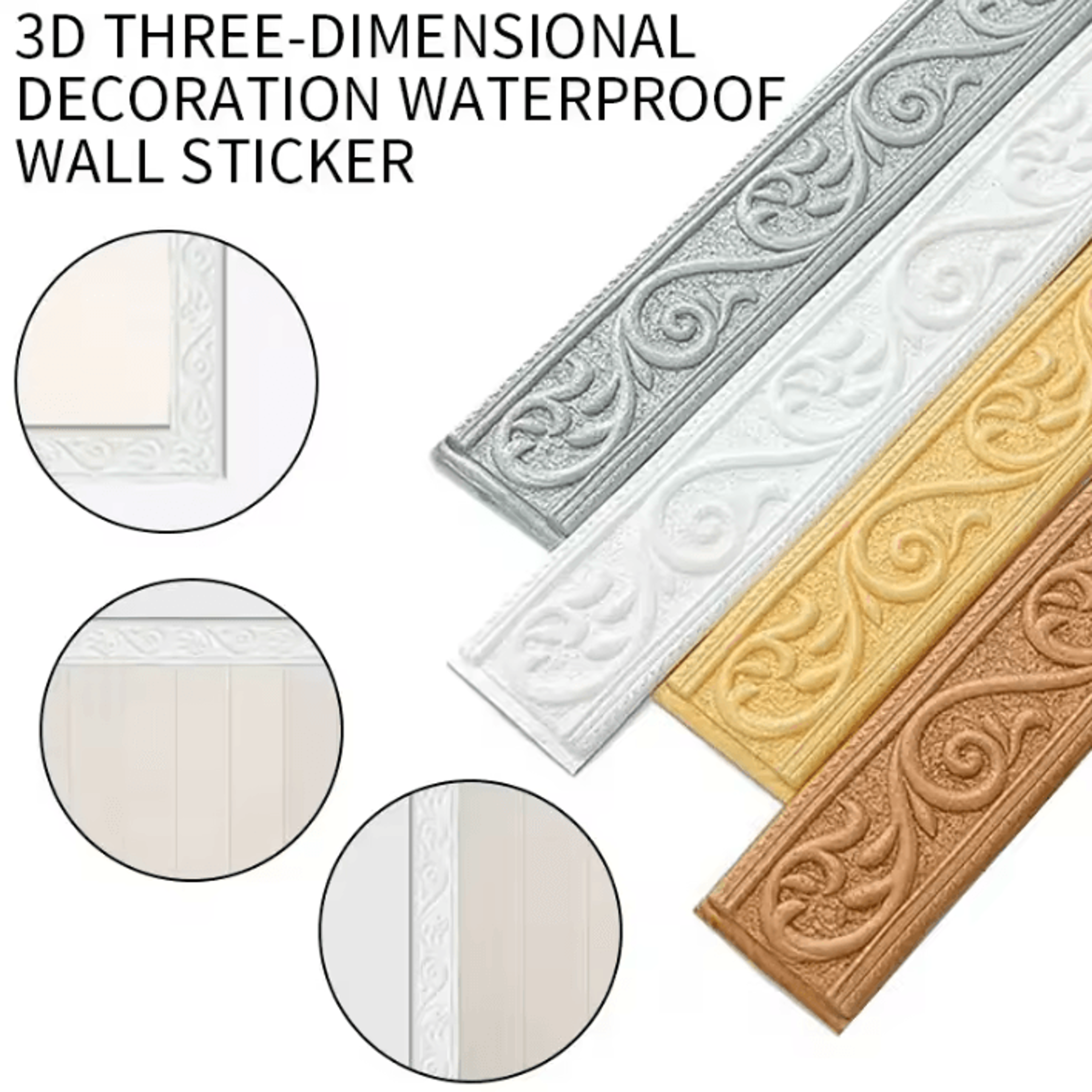 waterproof peel and stick baseboard wall border