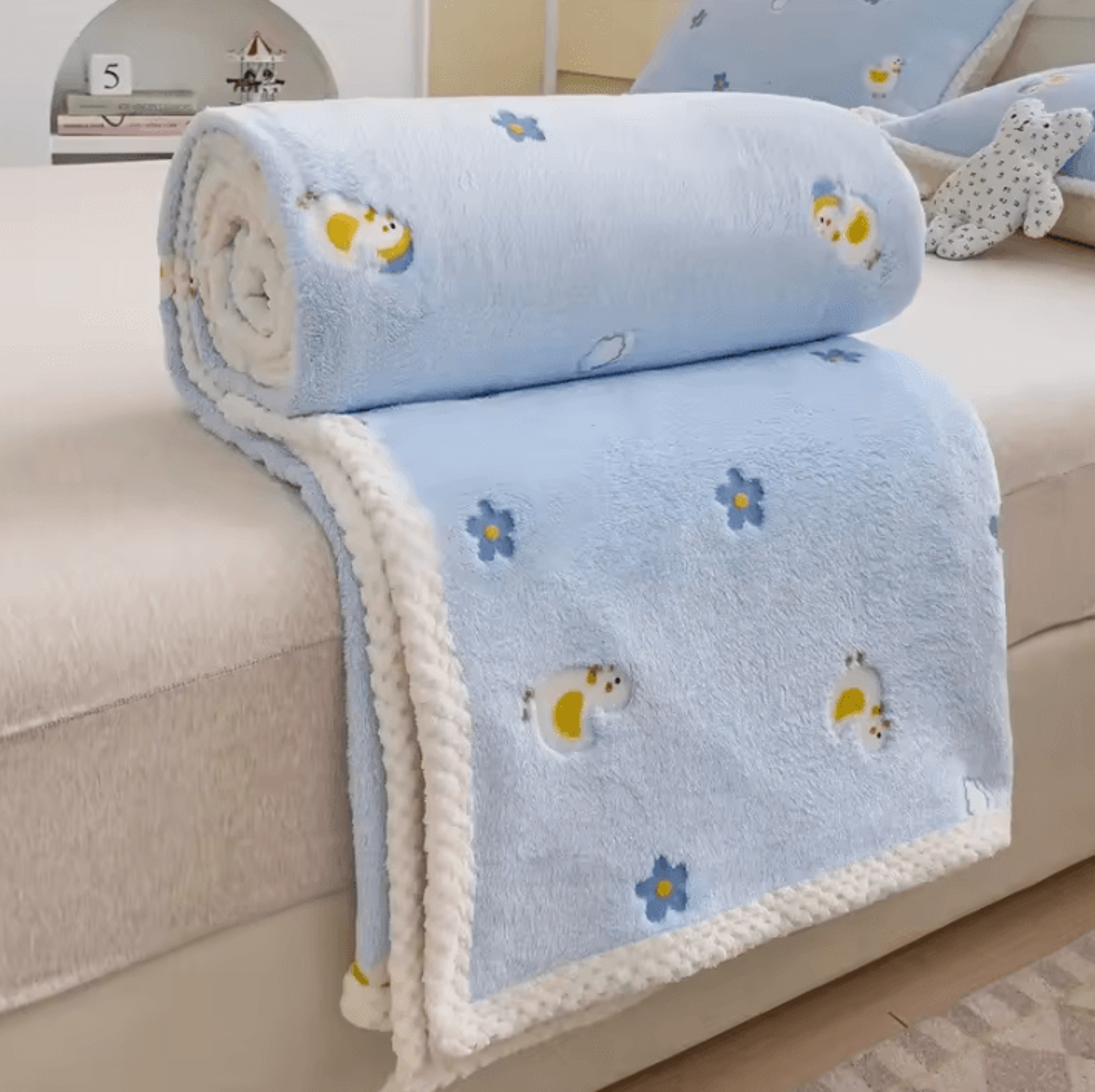 soft coral fleece multifunctional nap blanket
