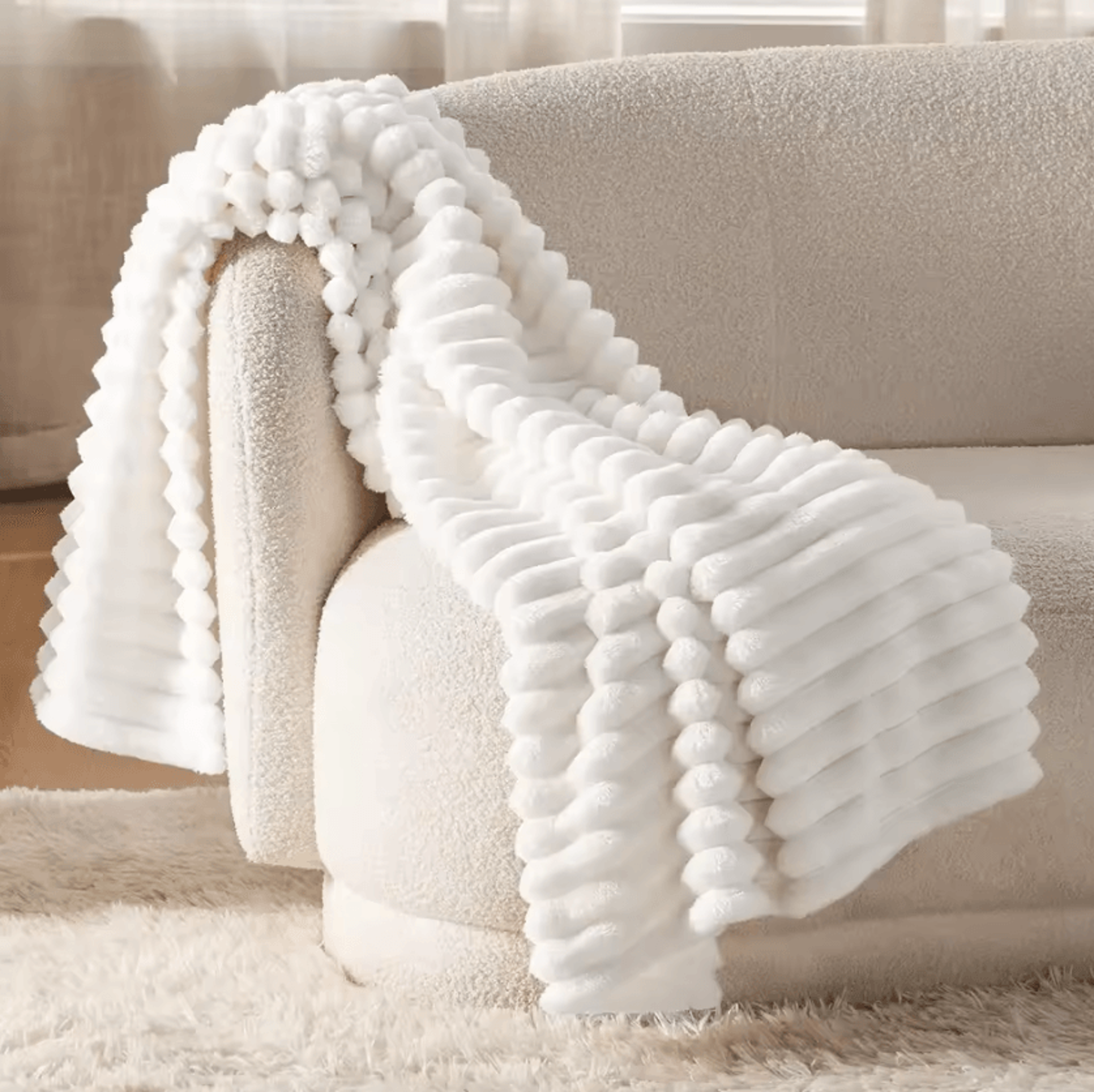 soft striped fleece throw blanket