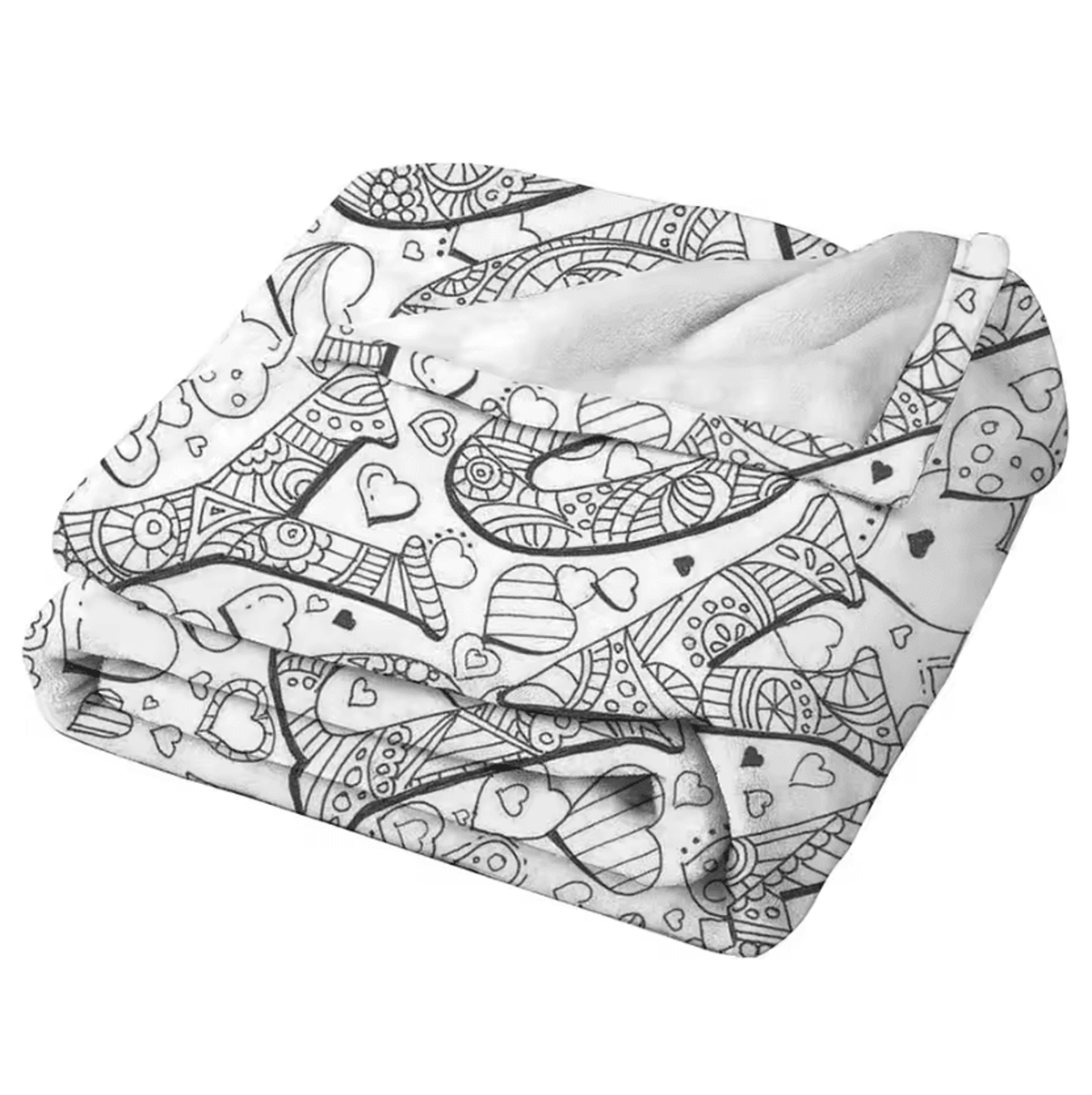 romantic eiffel tower heart flannel throw blanket
