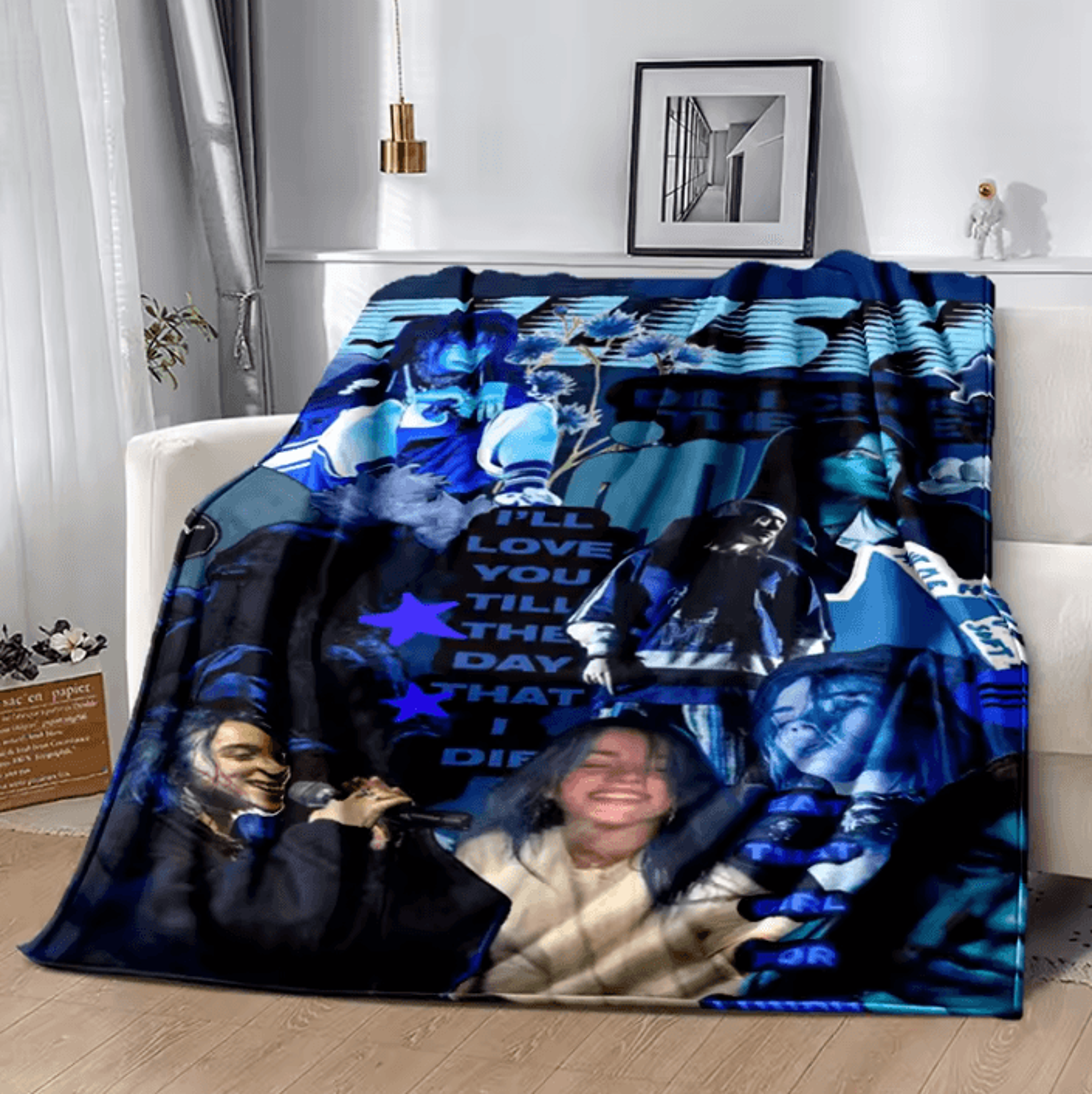 billie eilish flannel throw blanket