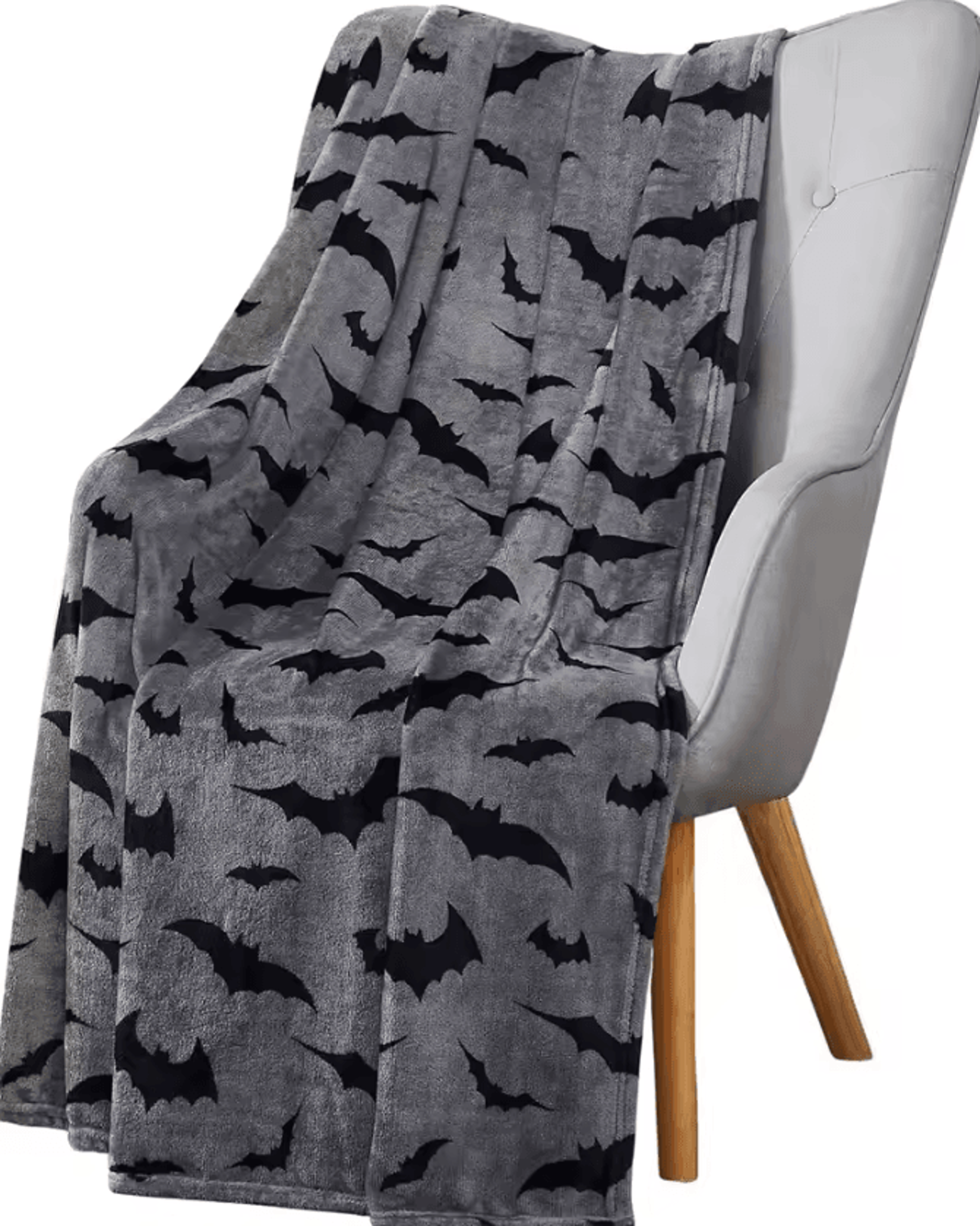 black bats soft flannel throw blanket