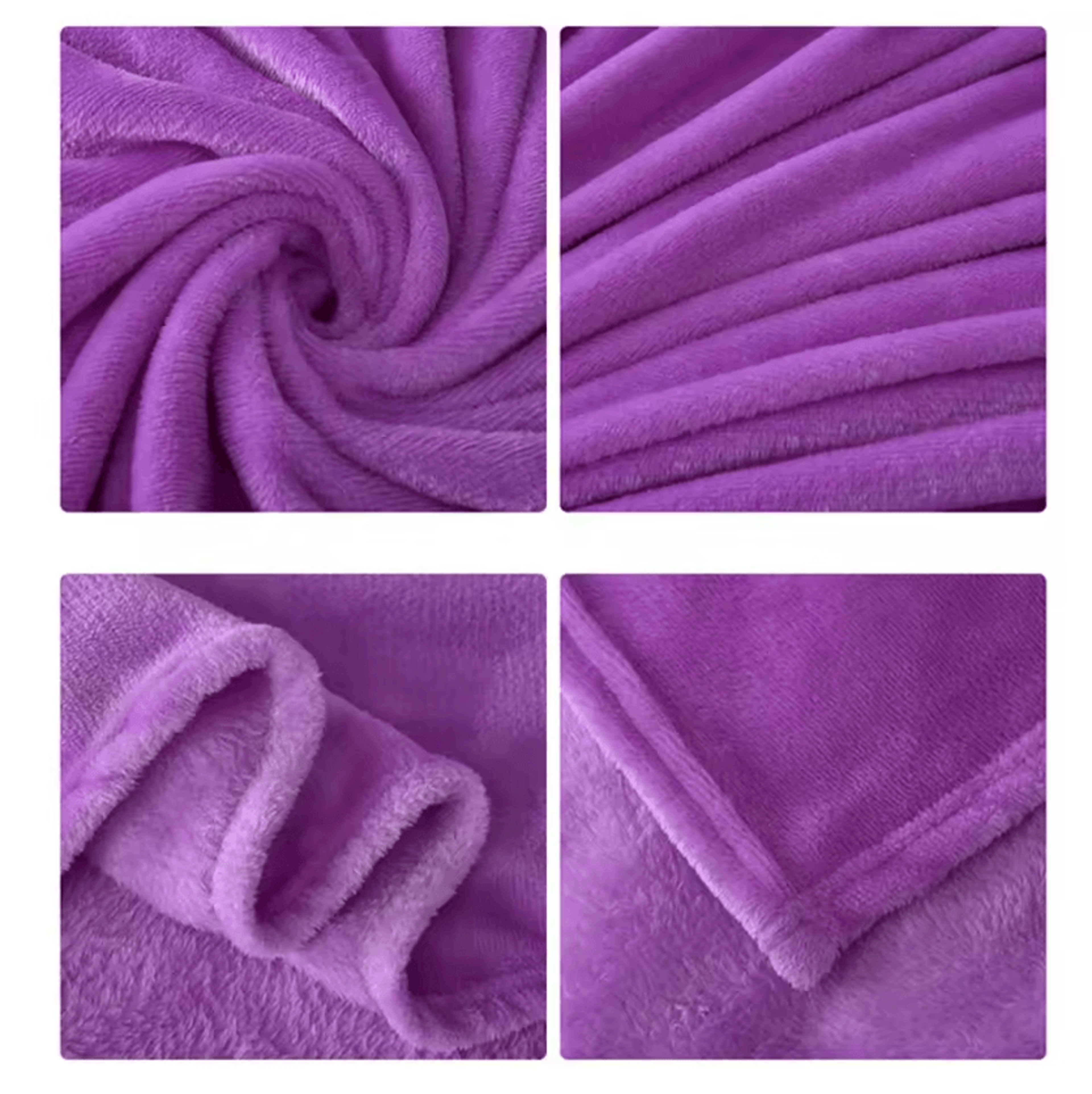 light purple coral fleece travel blanket
