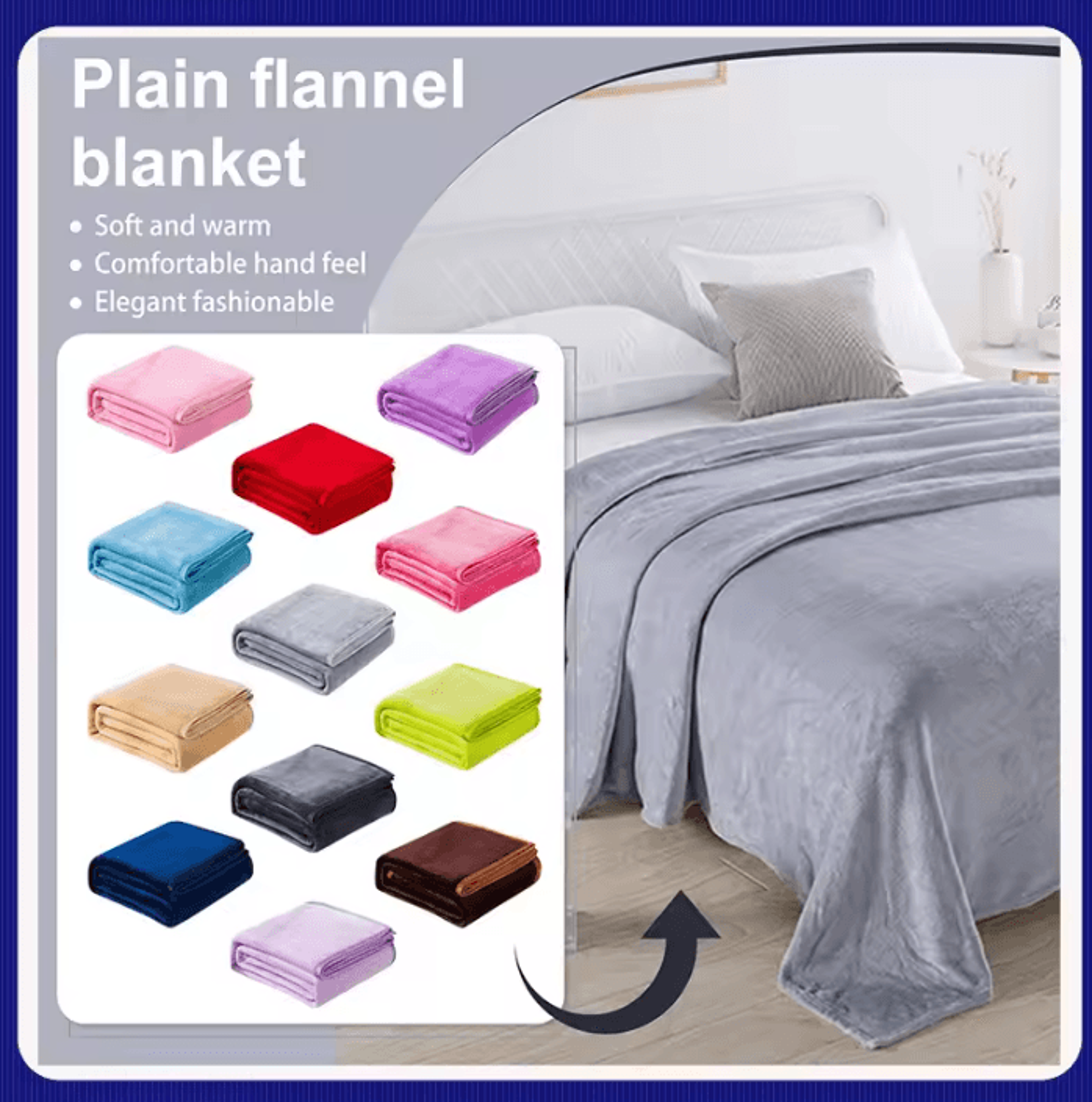 colorful plush microfiber fleece throw blanket