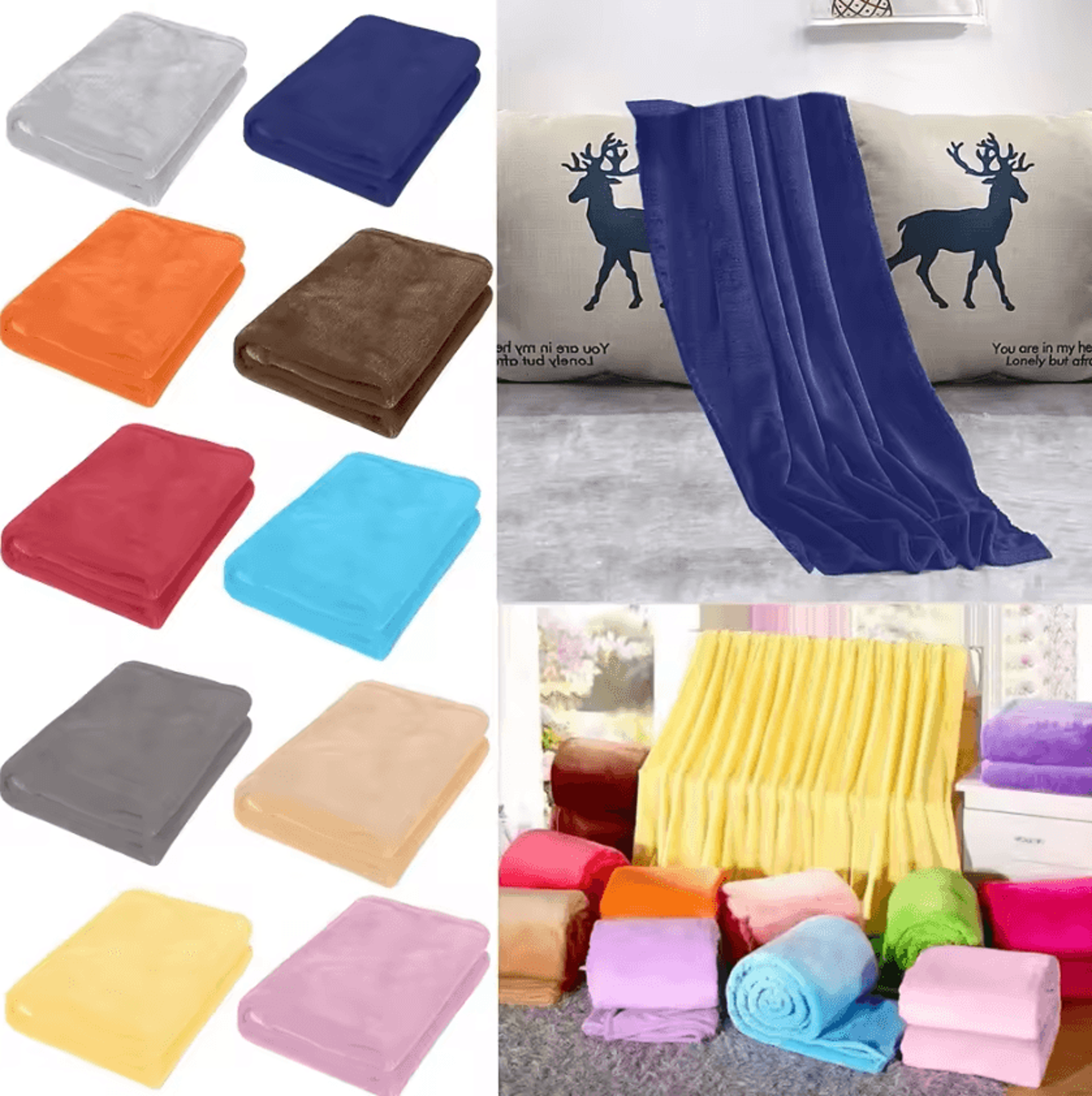 solid micro plush coral fleece throw blanket