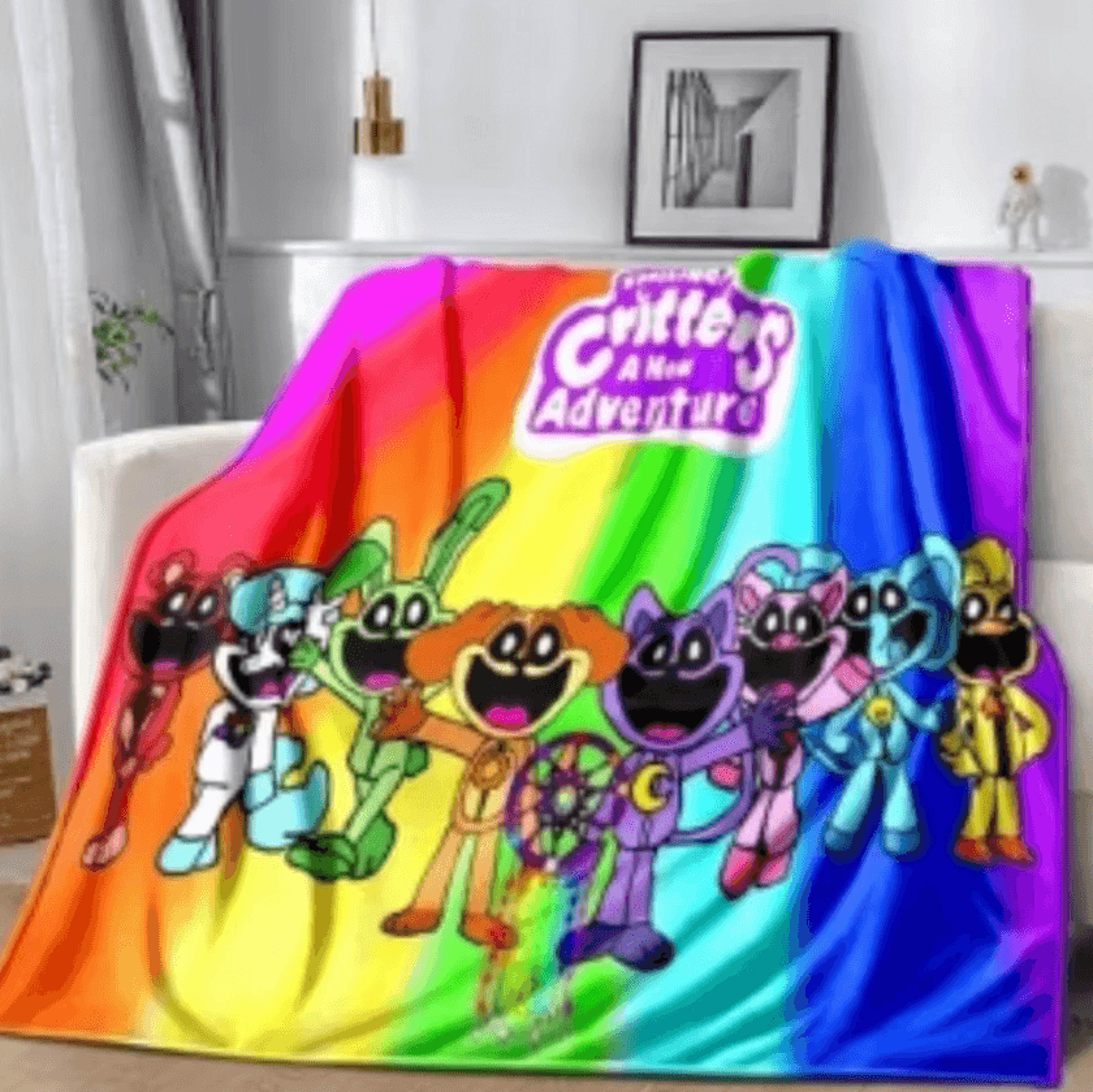 catnap dogday 3d cartoon soft kids throw blanket