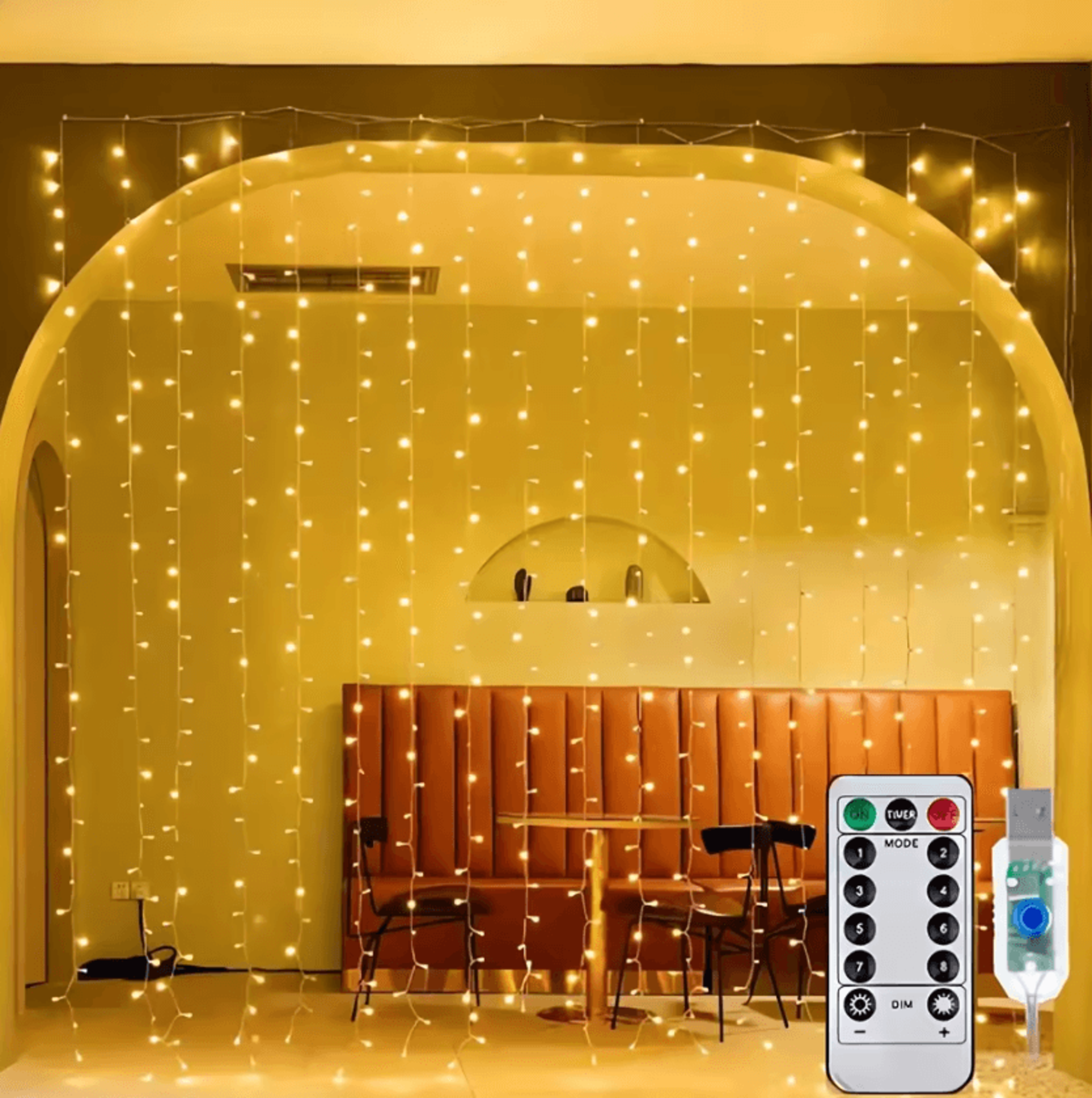 remote control usb led curtain fairy lights