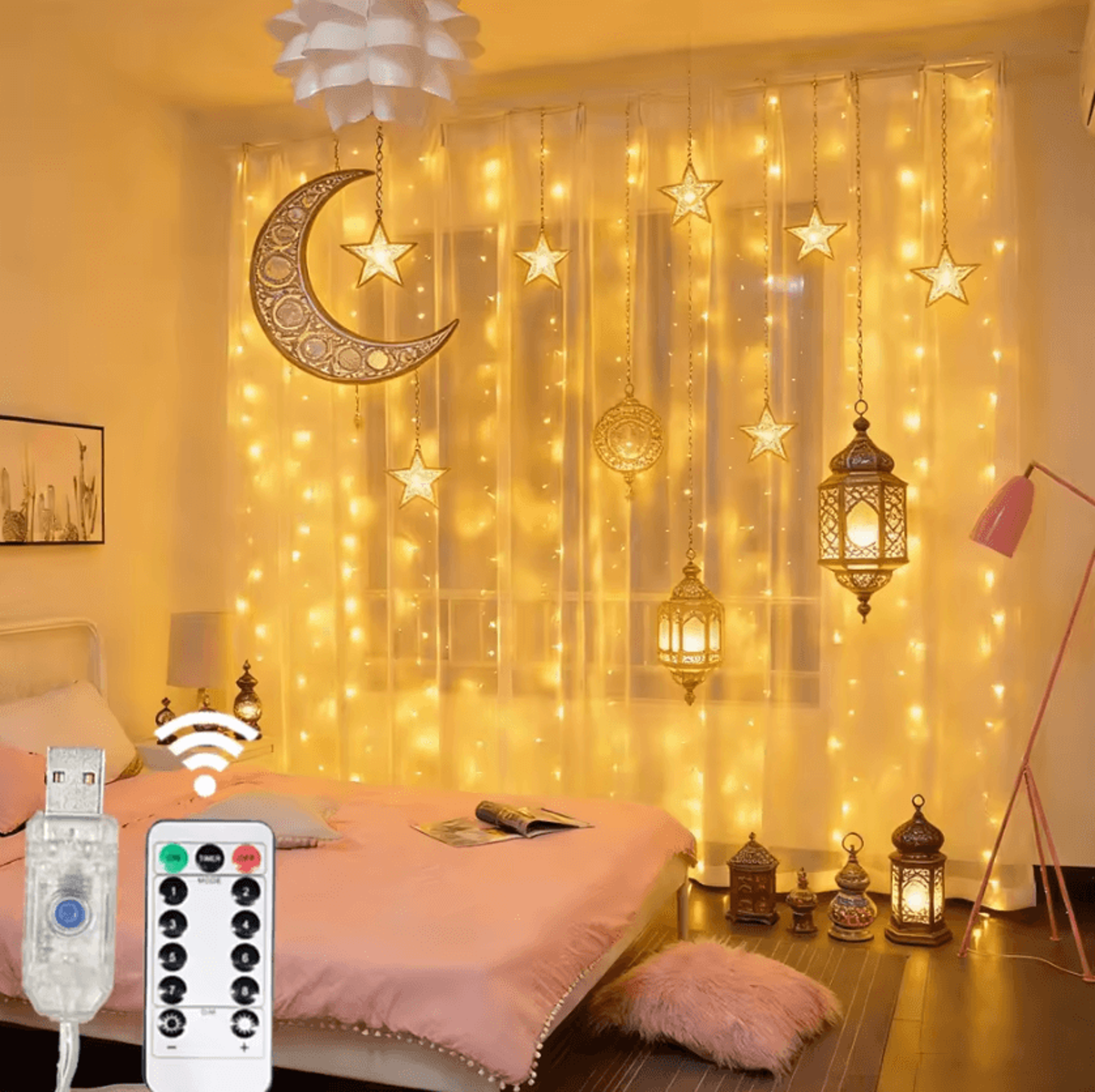 3m 6m usb led curtain lights with remote