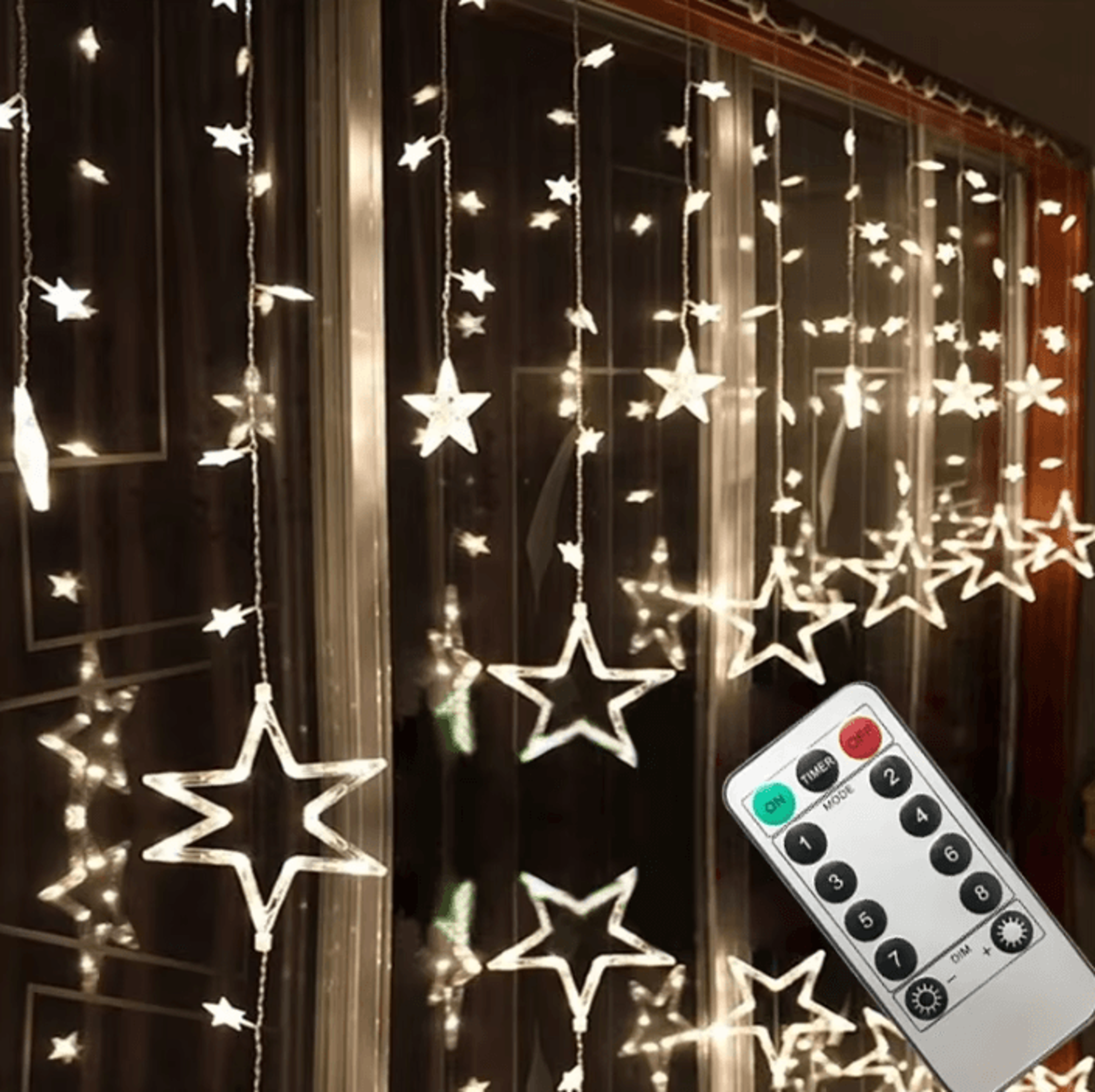 star led curtain lights with remote control
