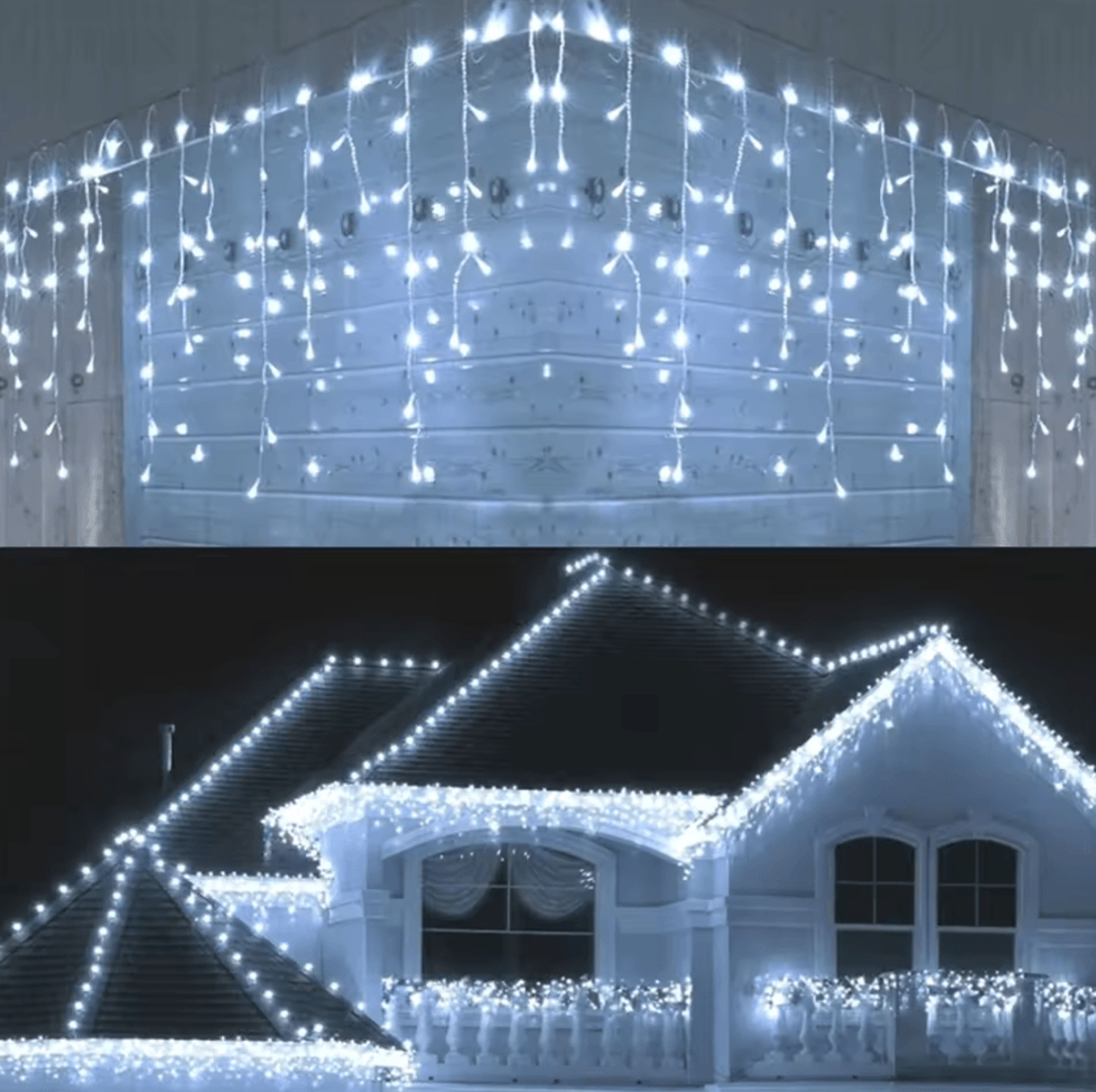 5m waterfall led eaves christmas lights
