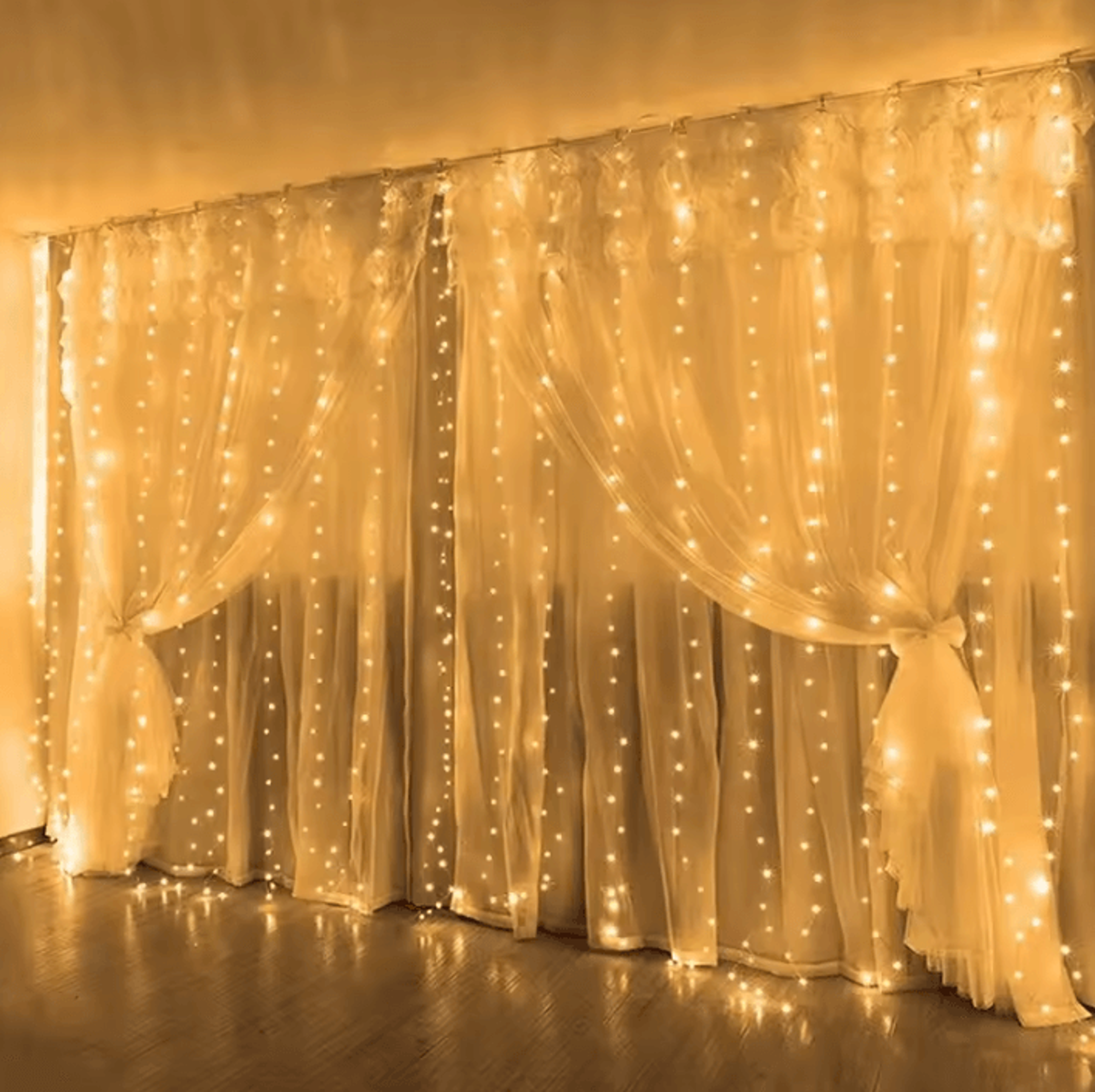 8 mode usb festival curtain garland lights