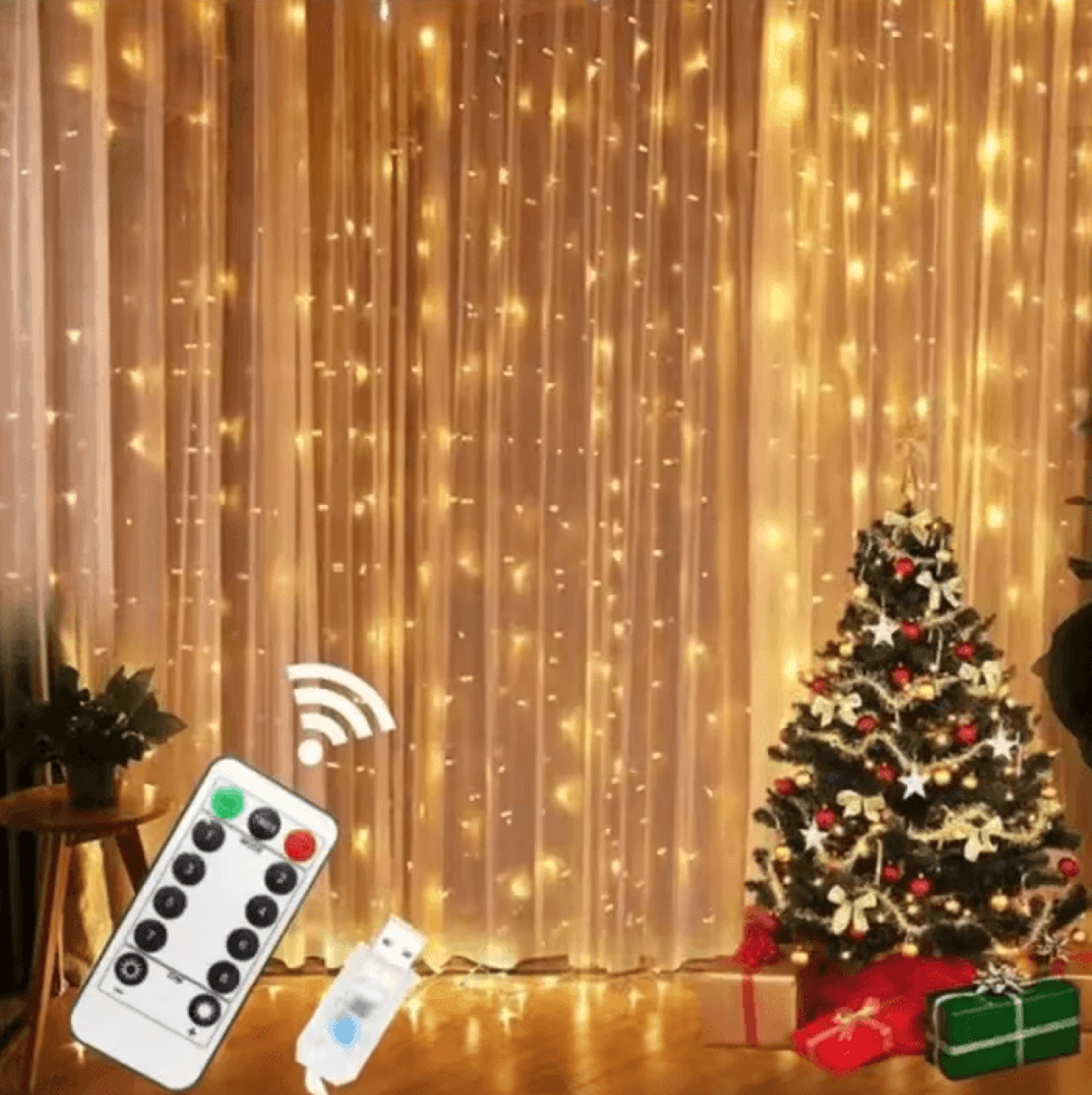 wide window usb fairy garland lights