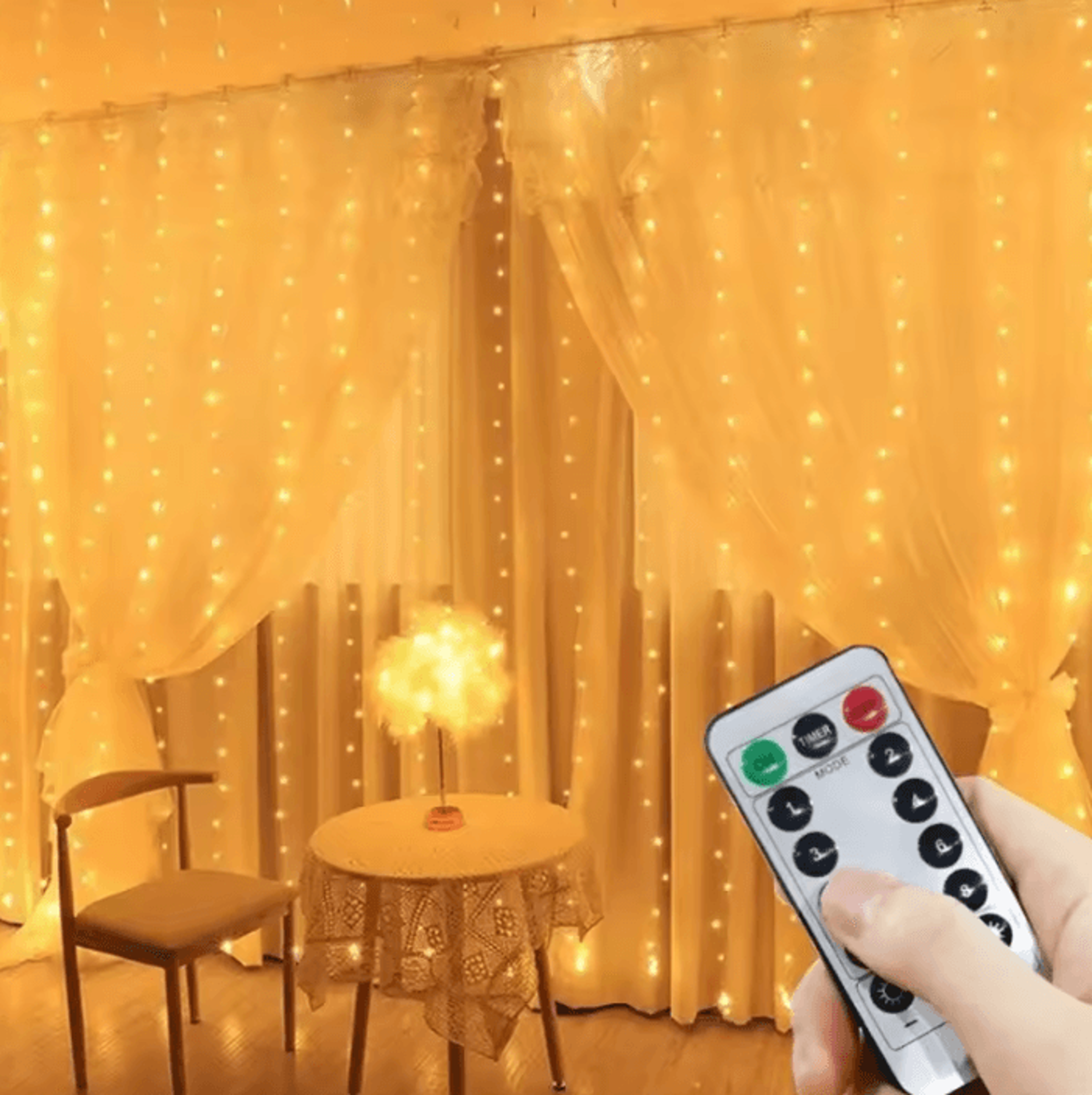 usb led window curtain garland lights with remote