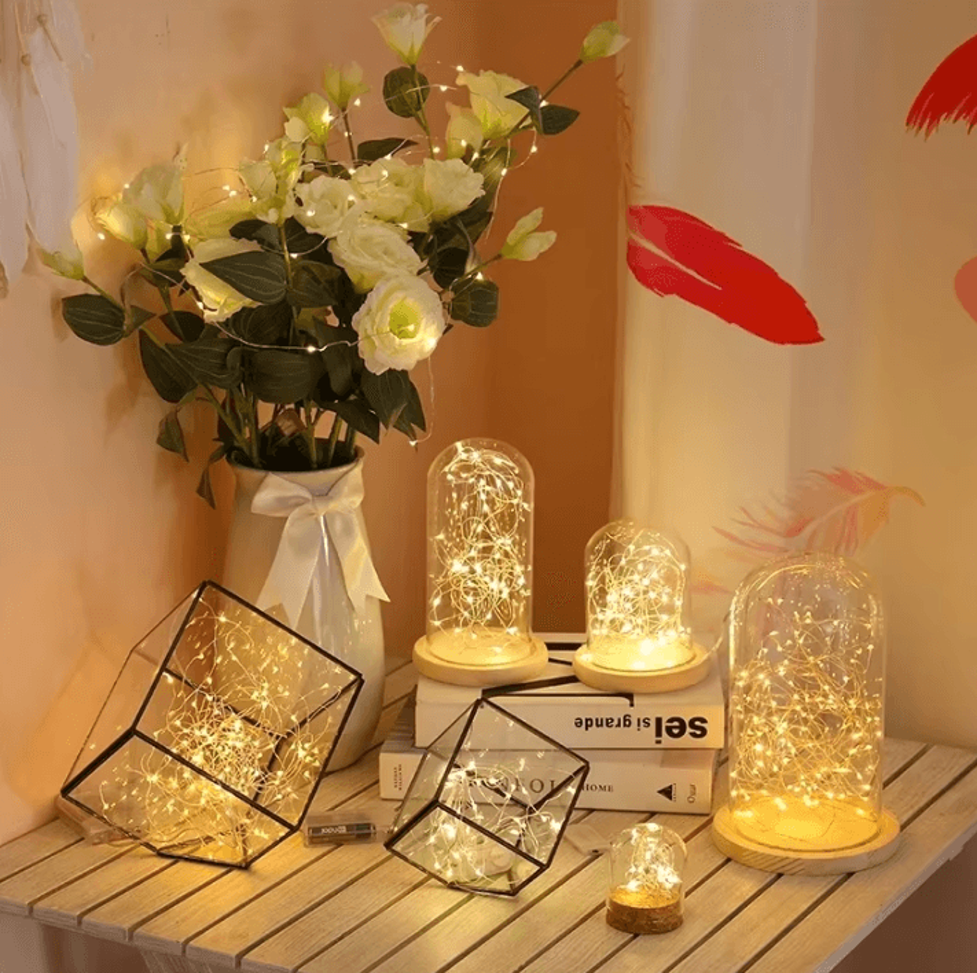 5m 10m usb waterproof copper wire fairy string lights