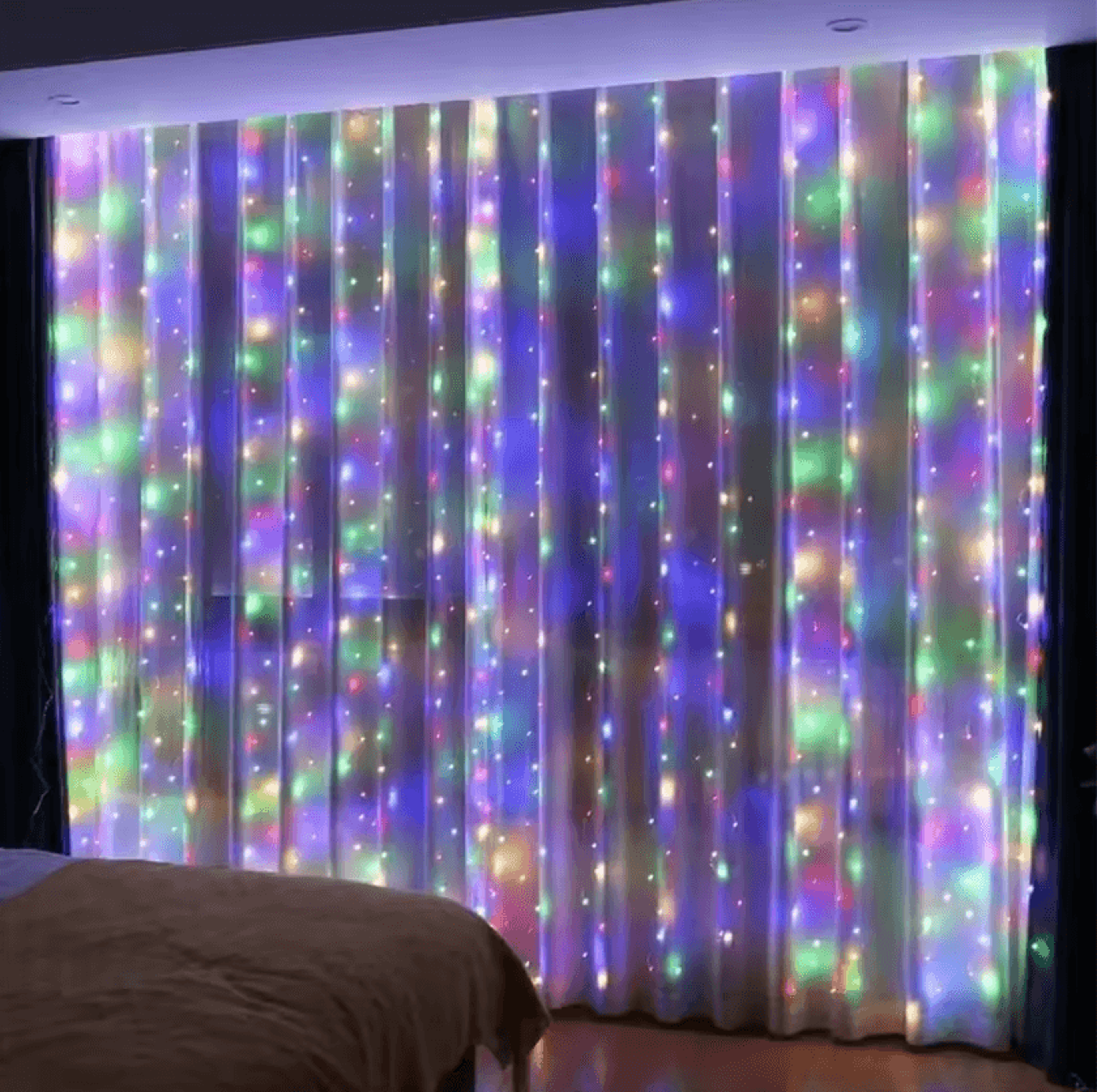 3m 4m 6m usb led curtain lights with 8 lighting modes