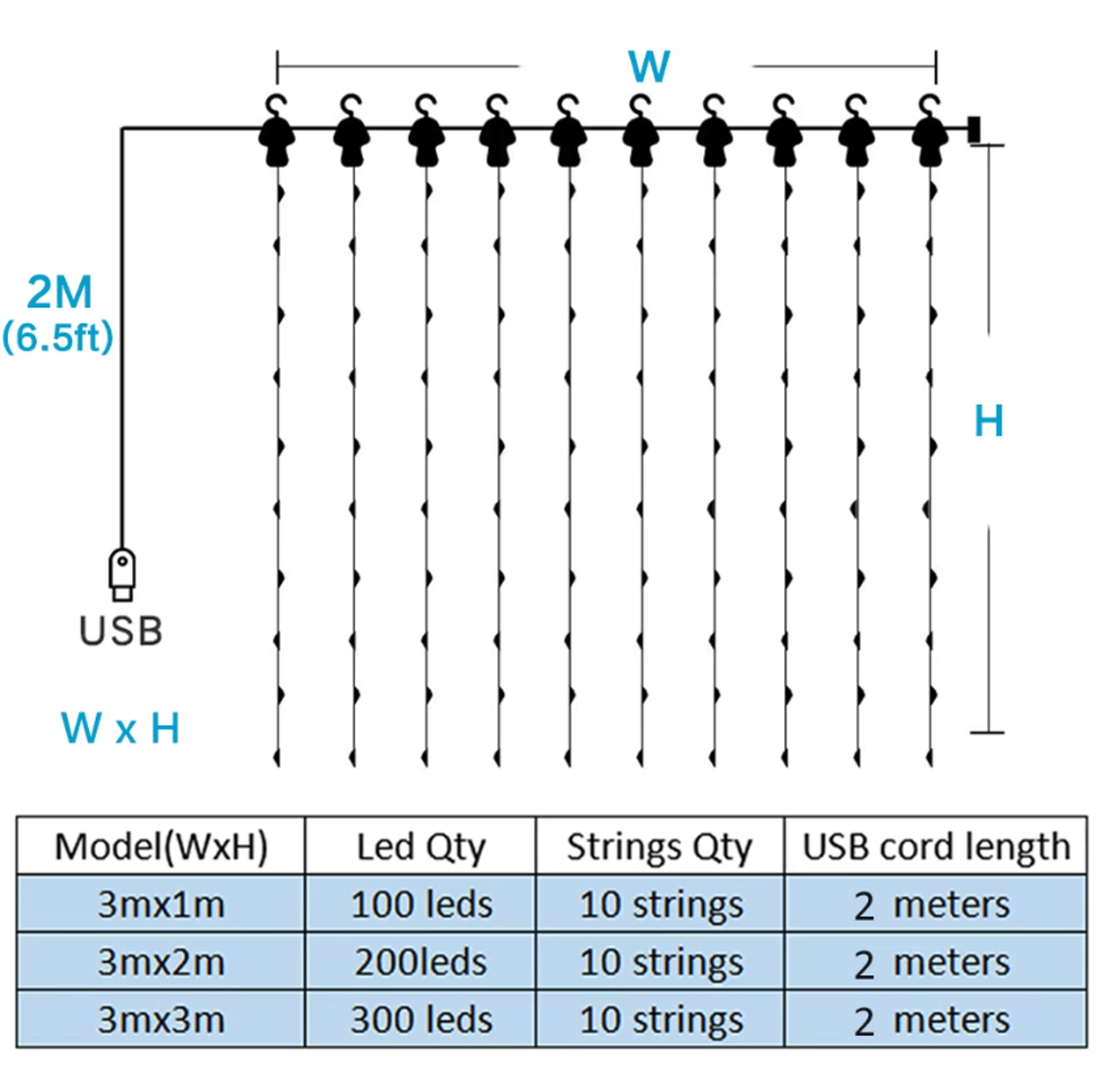 8 mode led curtain fairy garland lights for christmas and weddings