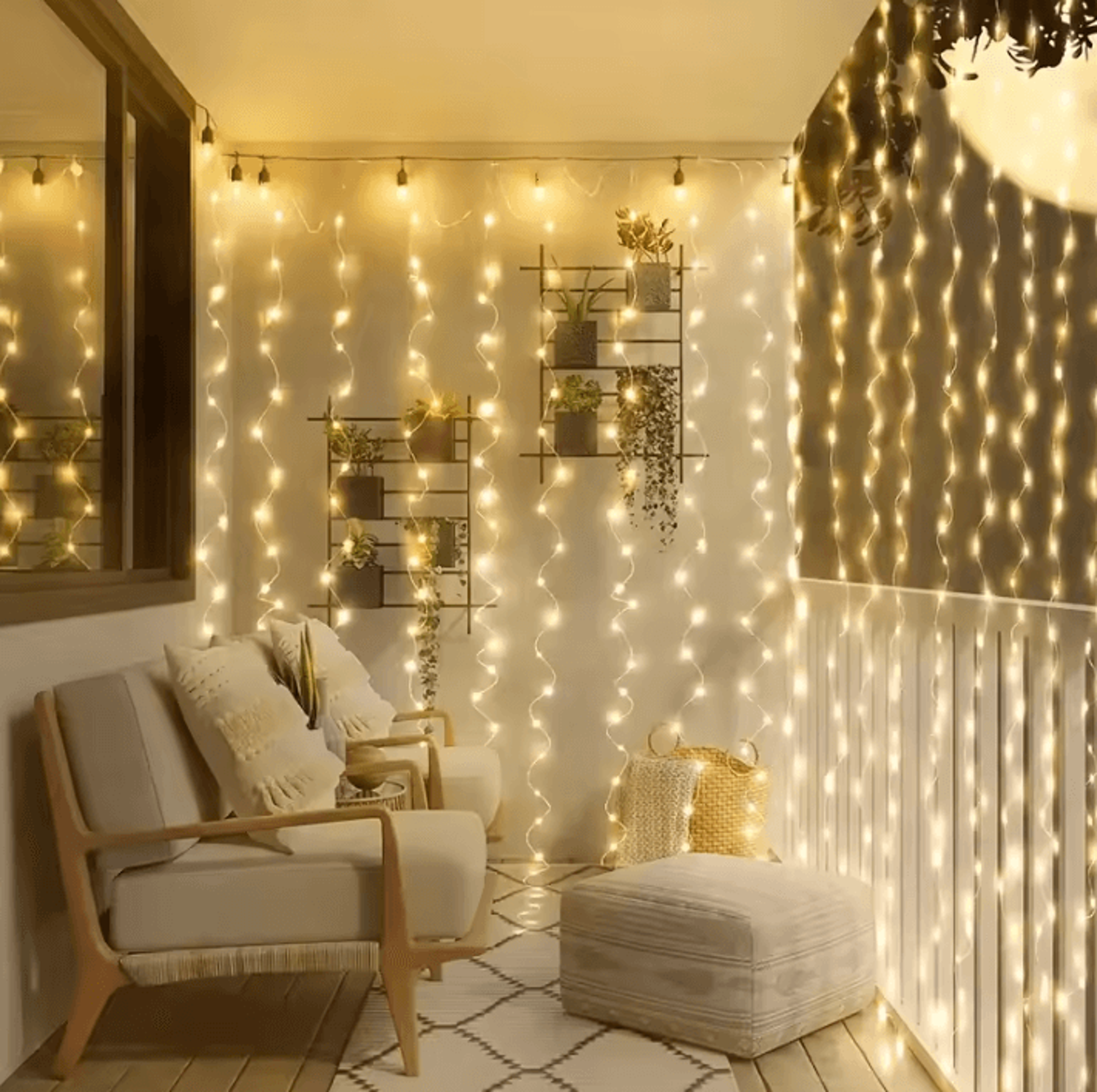valentine's day usb led curtain fairy lights with remote control