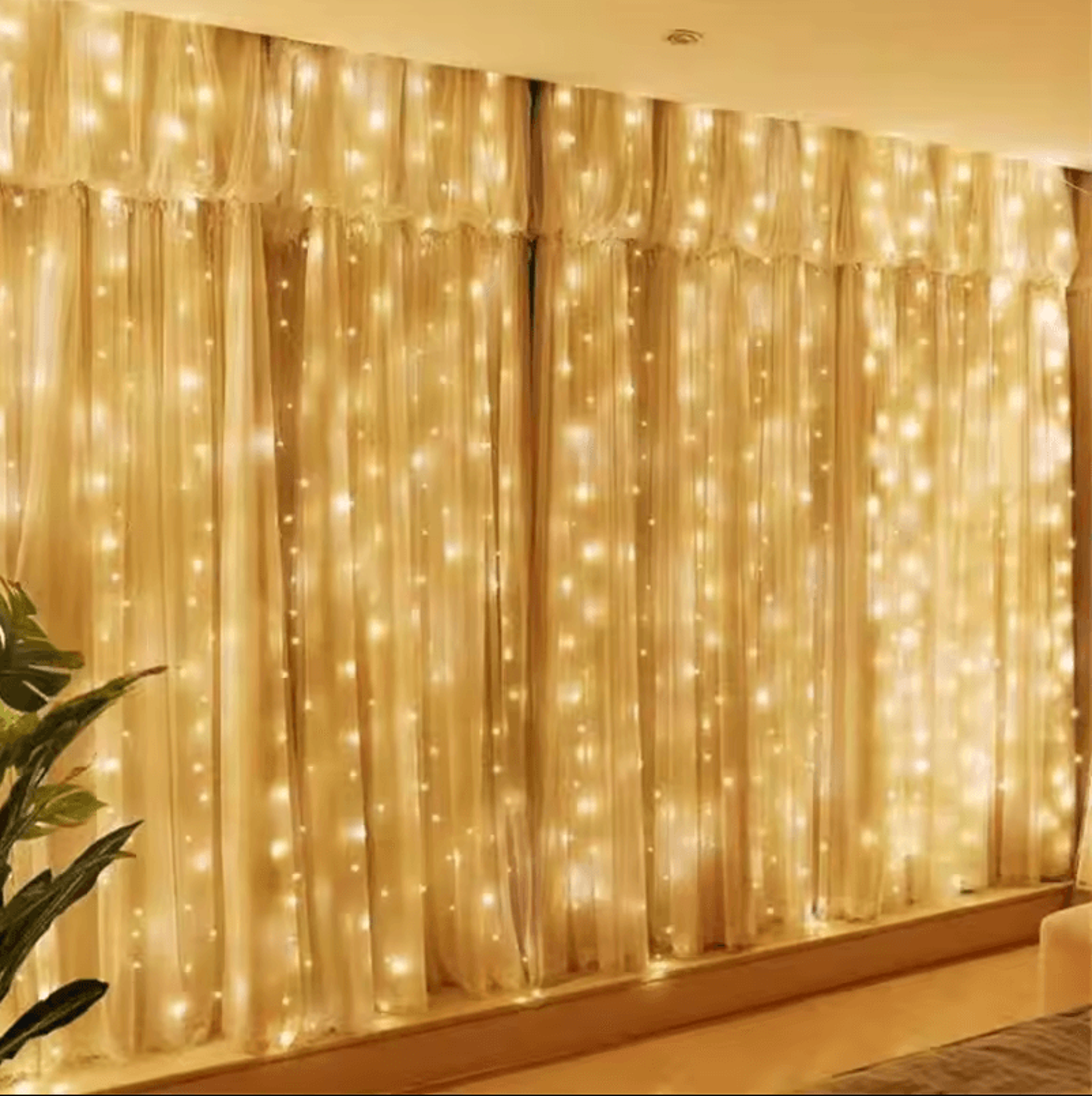 usb window led curtain fairy lights with remote and 8 modes