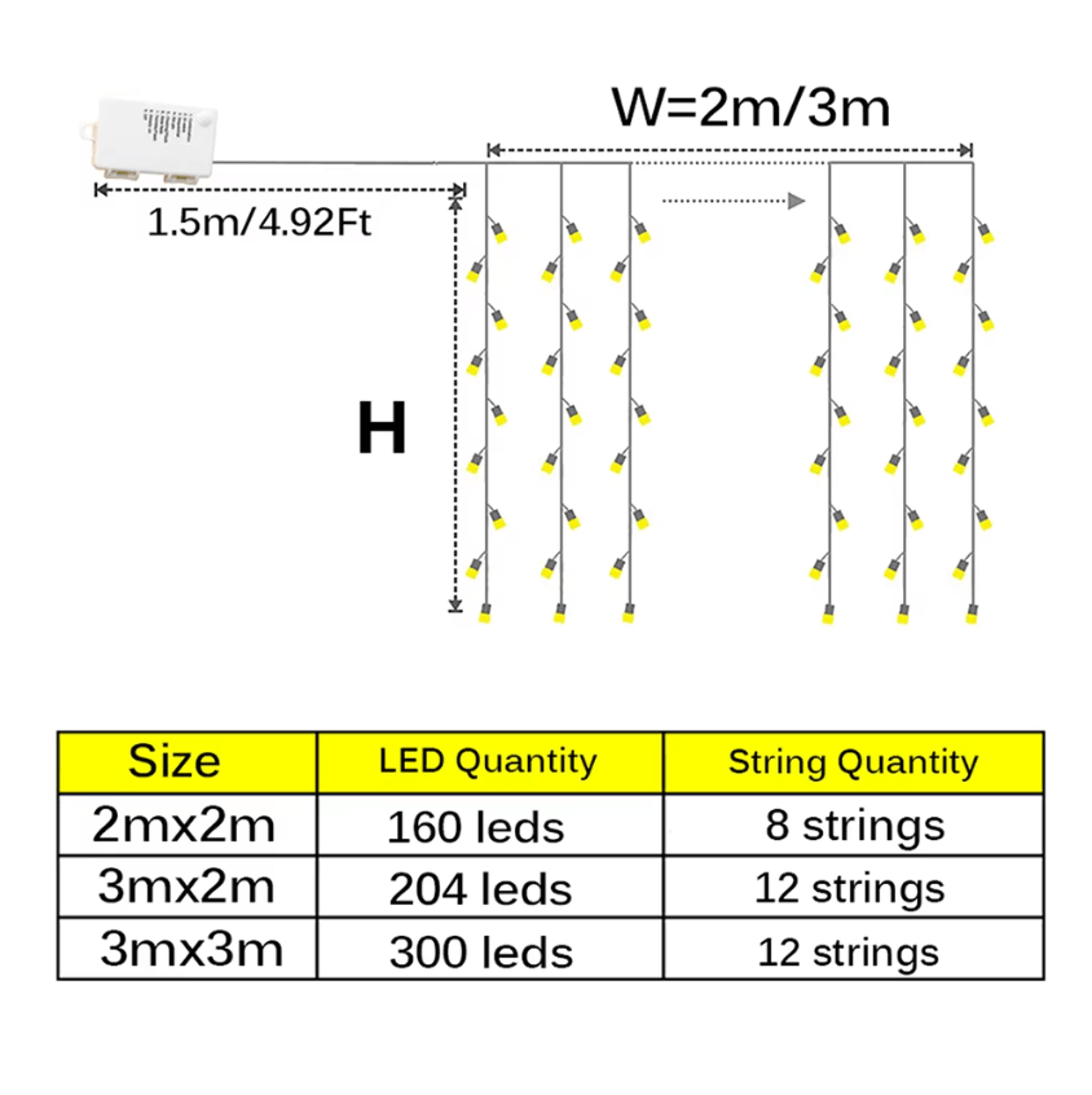 battery powered led icicle curtain lights for christmas decor