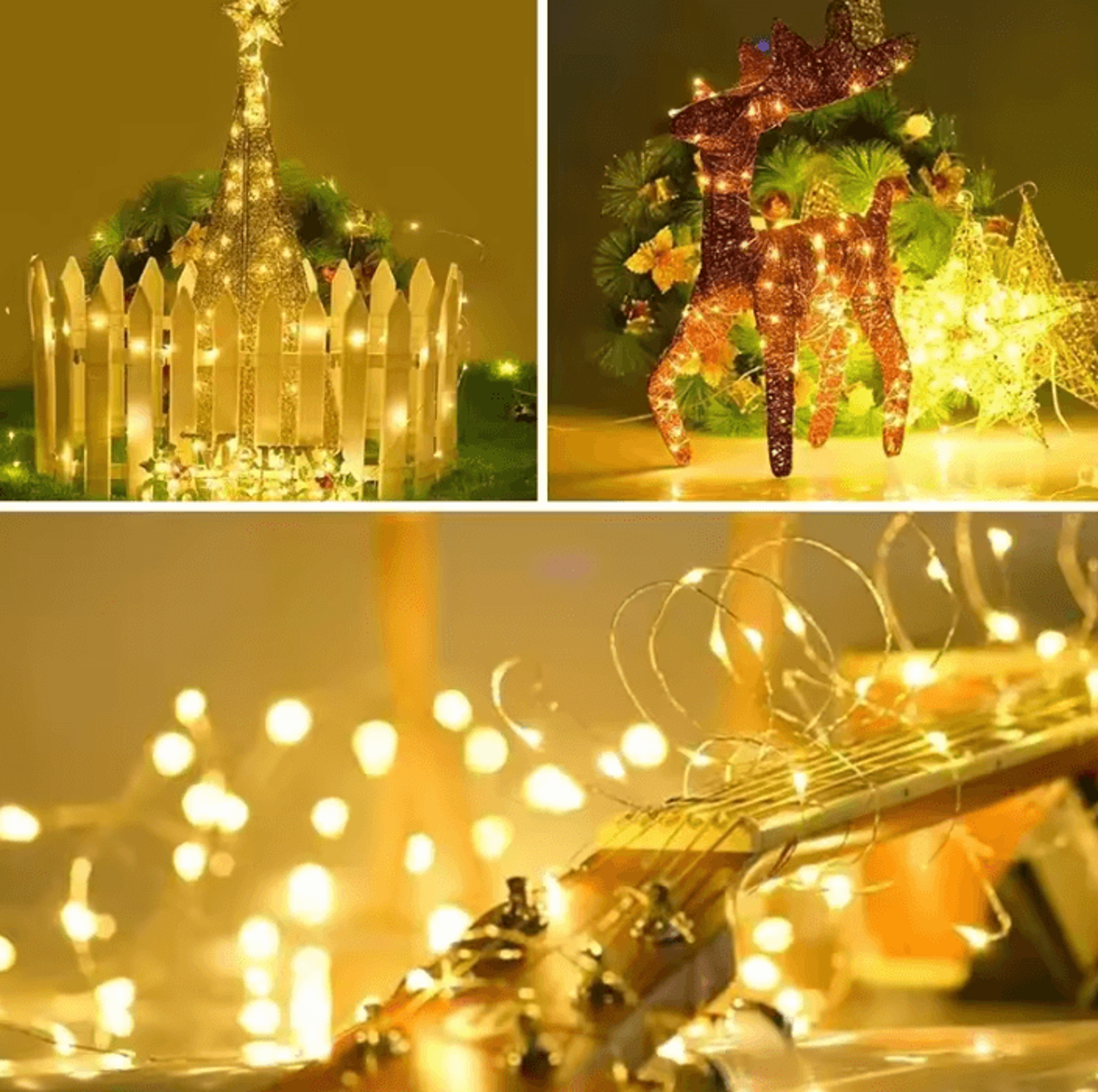 solar led fairy string lights for outdoor garden and patio decor