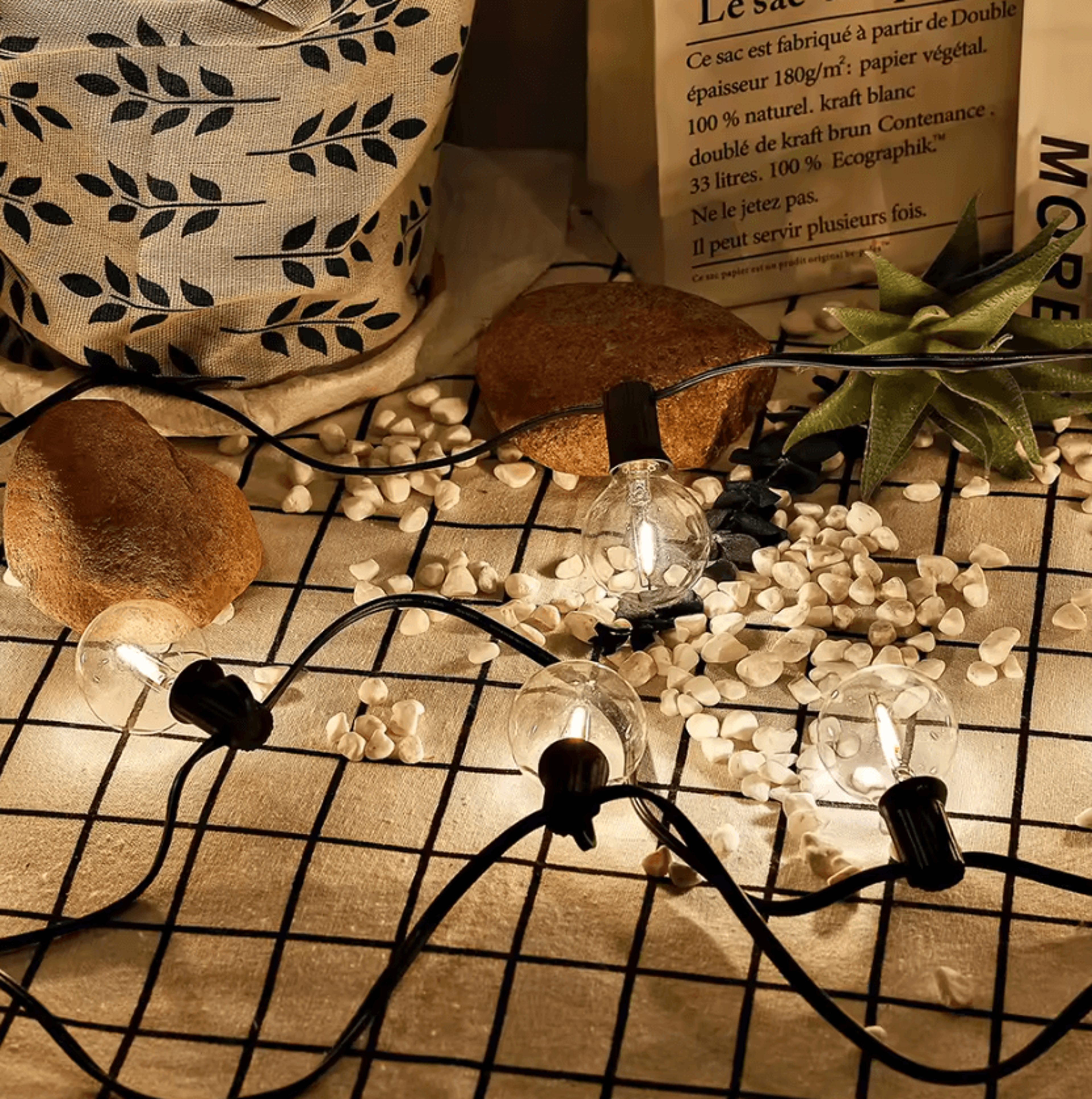 outdoor waterproof g40 led string lights with shatterproof bulbs