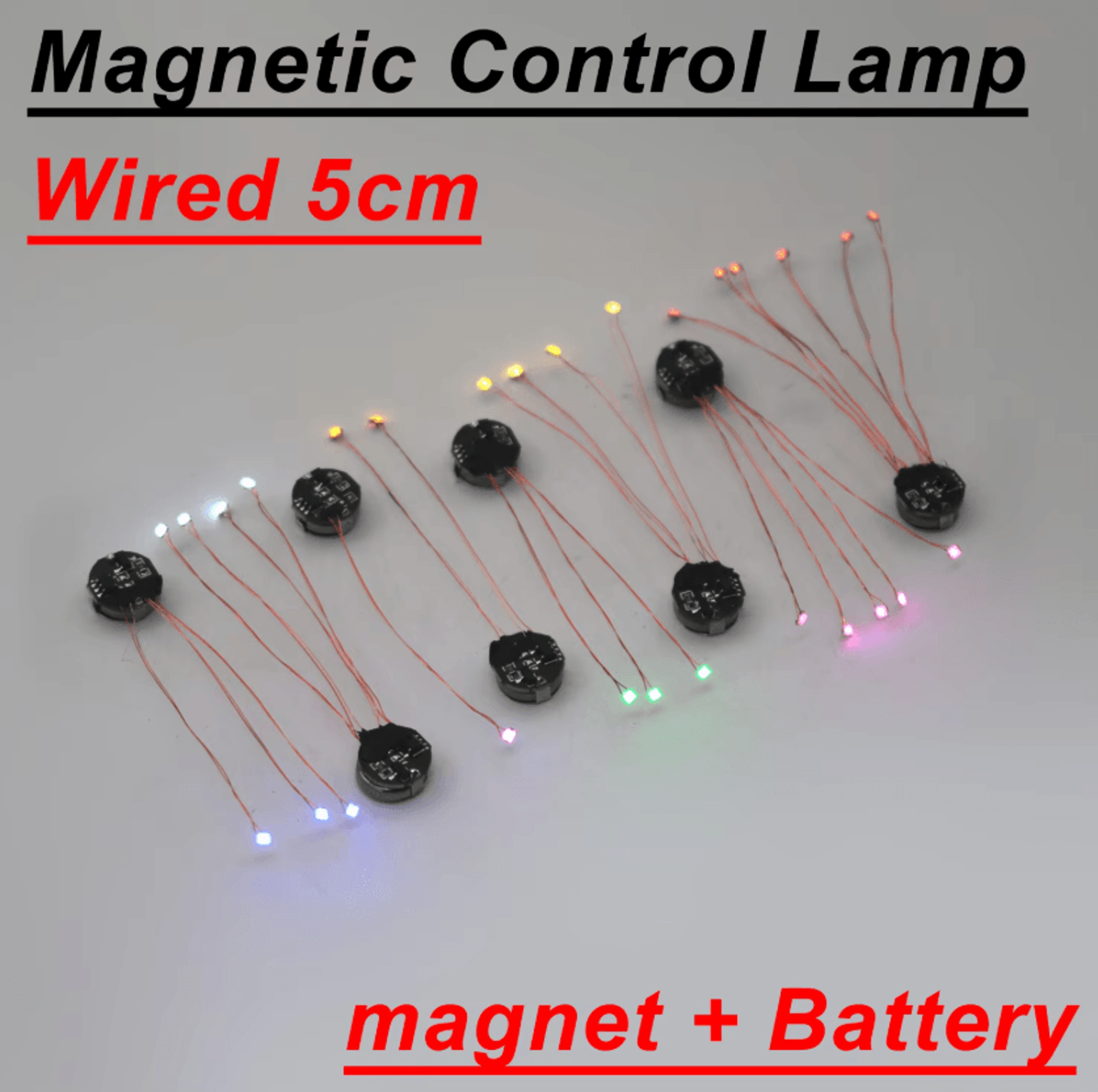 5cm wired magnetic control led light kit for diy models