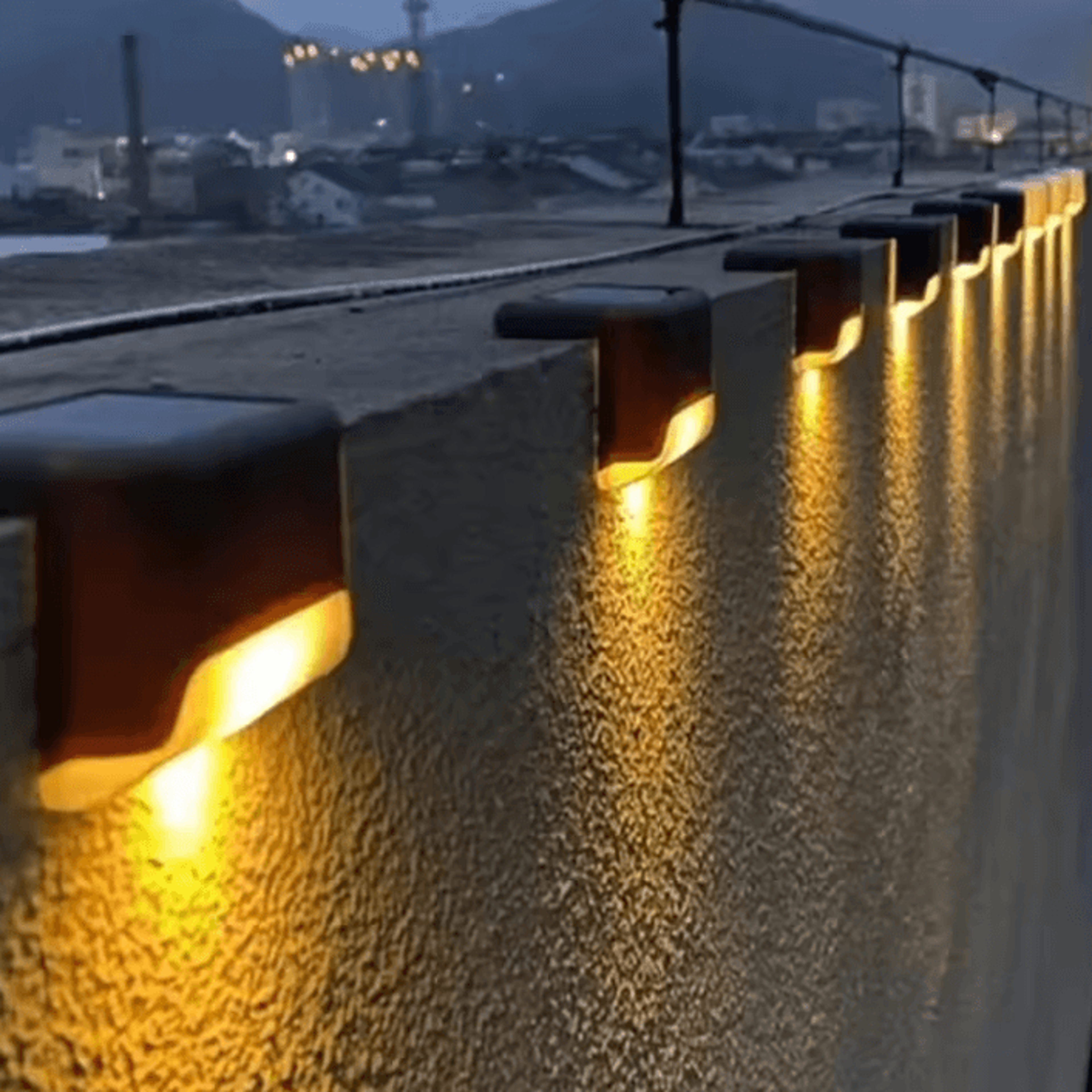 waterproof solar led step lights for stairs deck and garden