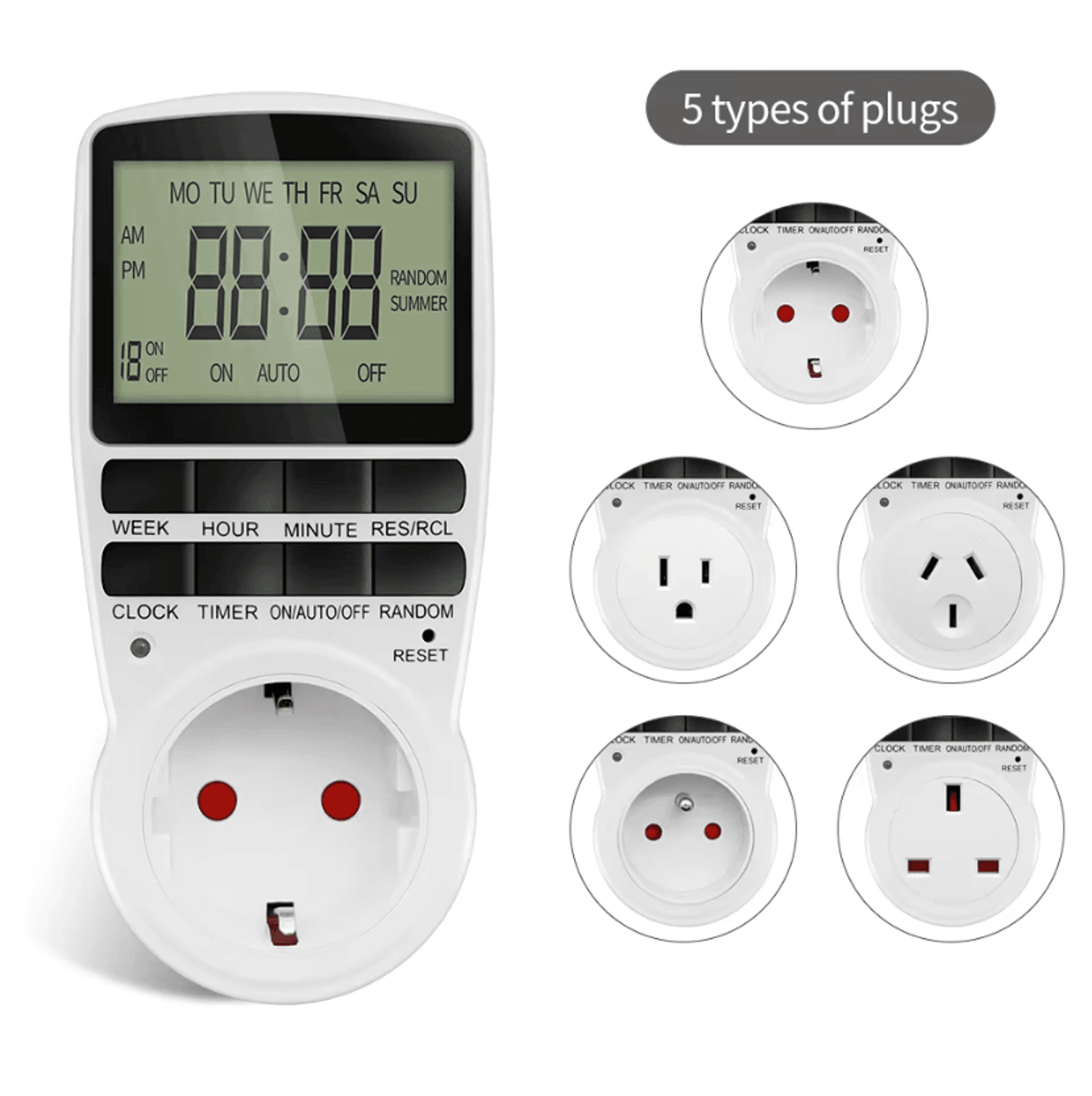 220v programmable digital timer socket for automatic appliance control