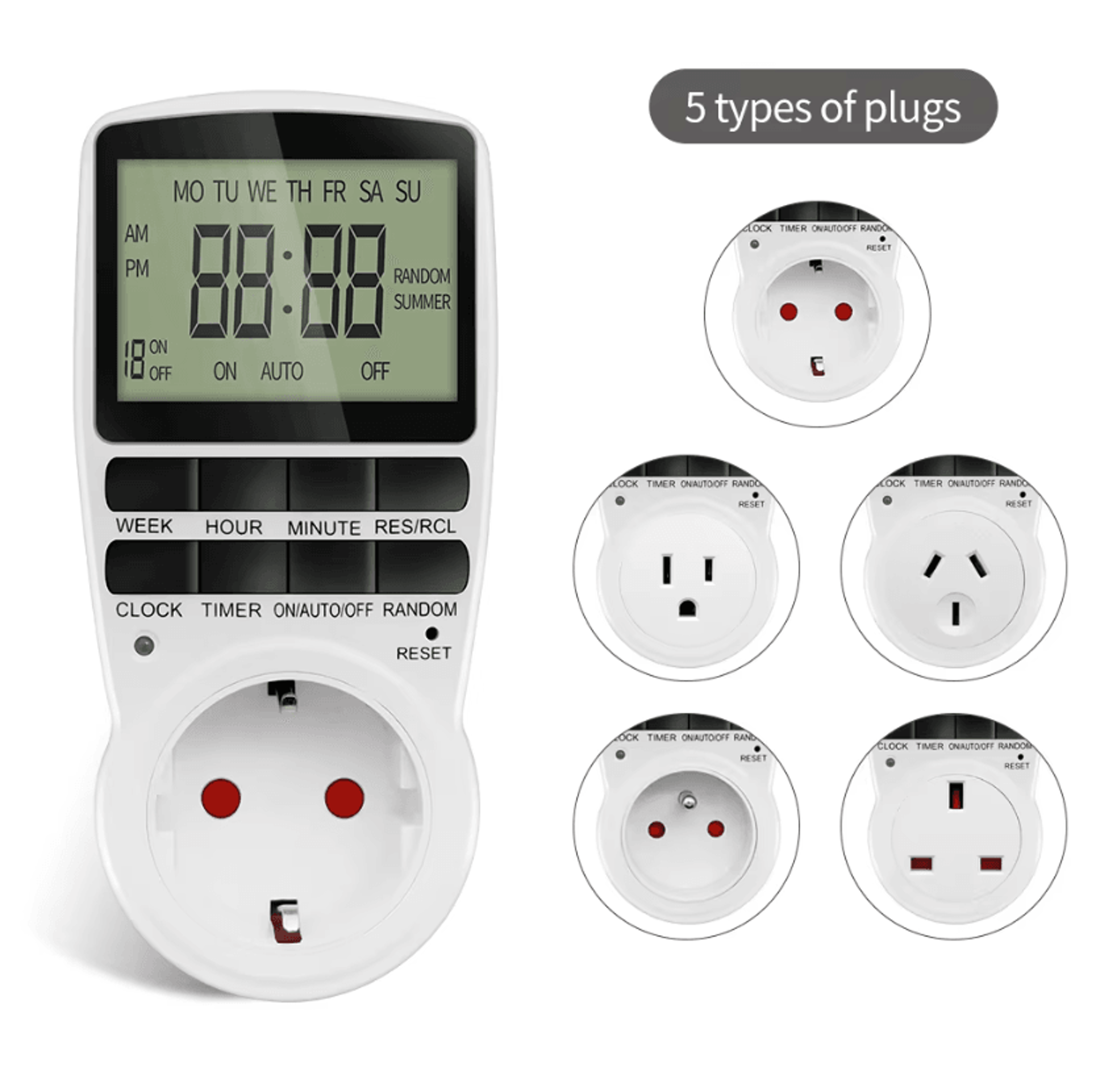 digital programmable timer plug for 220v appliance control