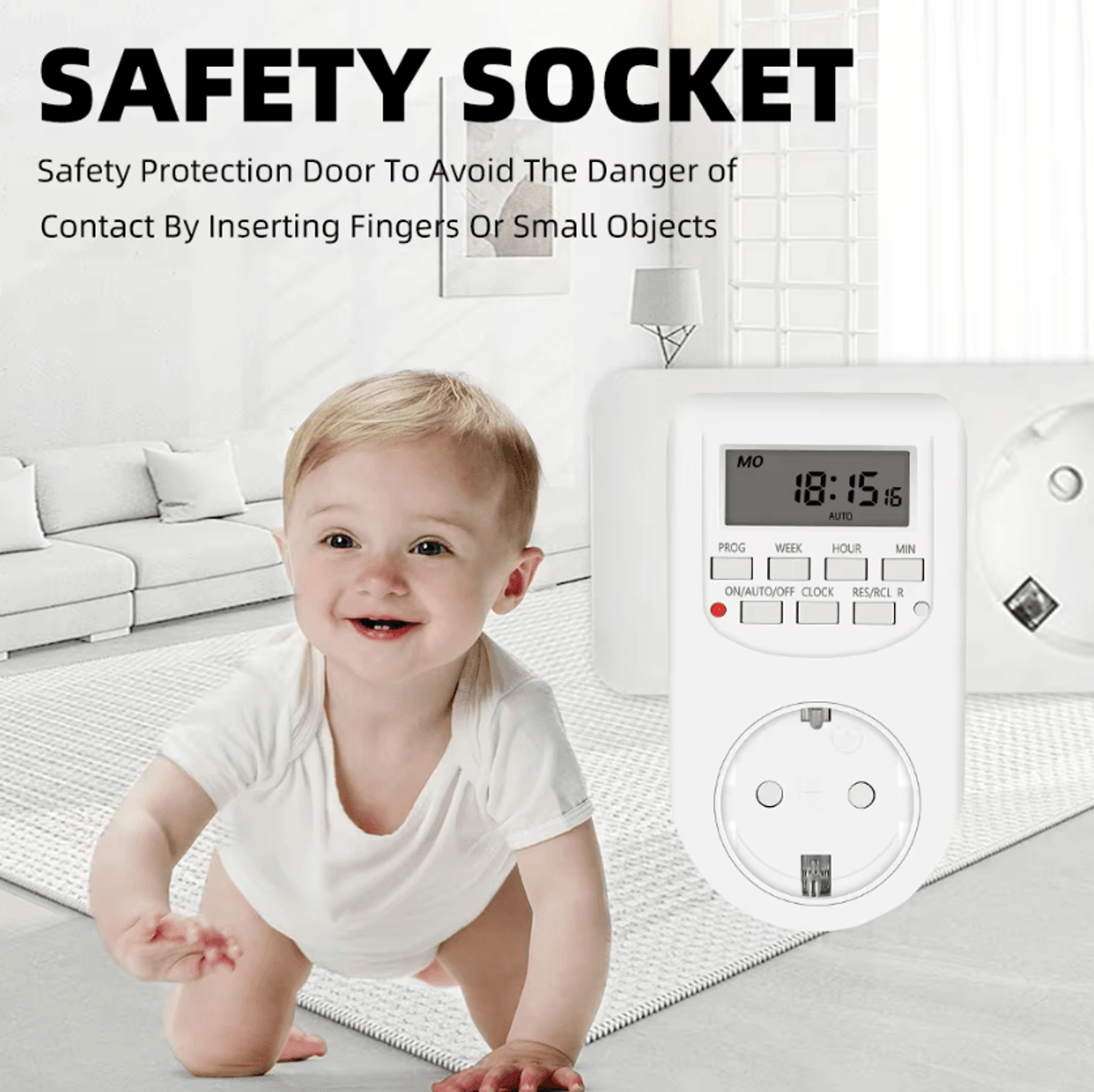 eu plug weekly programmable digital timer socket