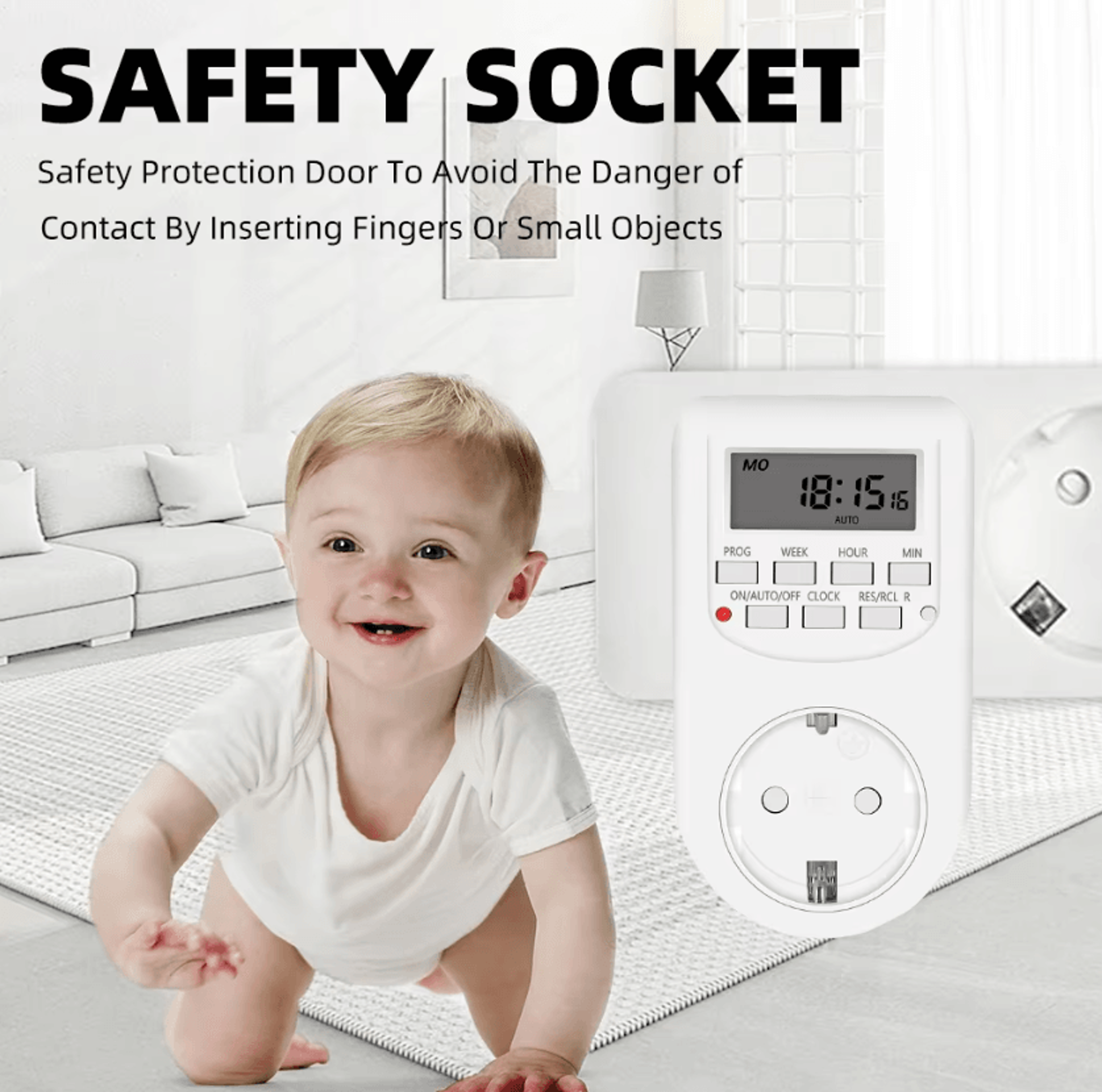 eu digital timer plug with daily and weekly programmable control