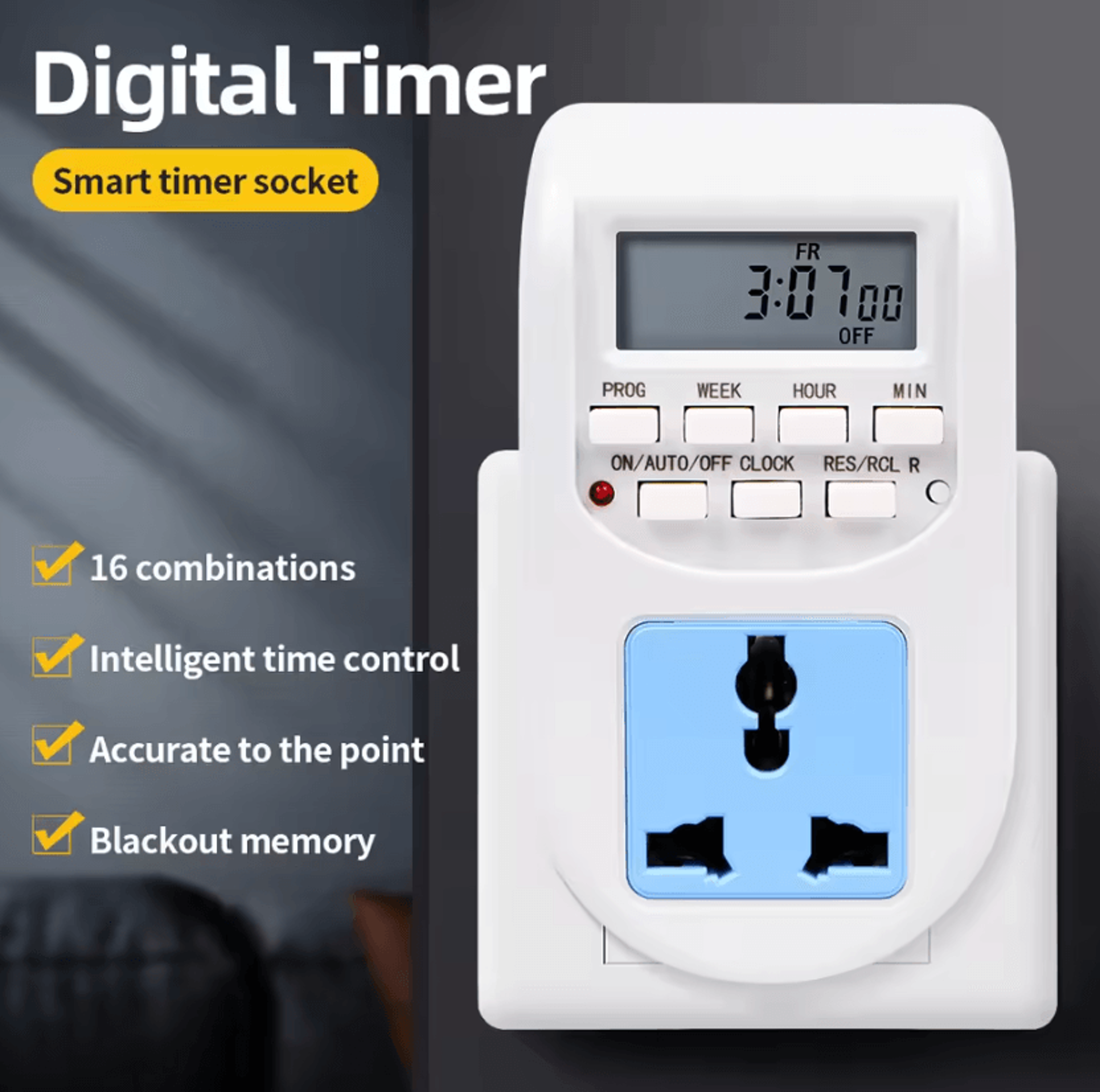 220v weekly programmable smart timer plug for household appliances