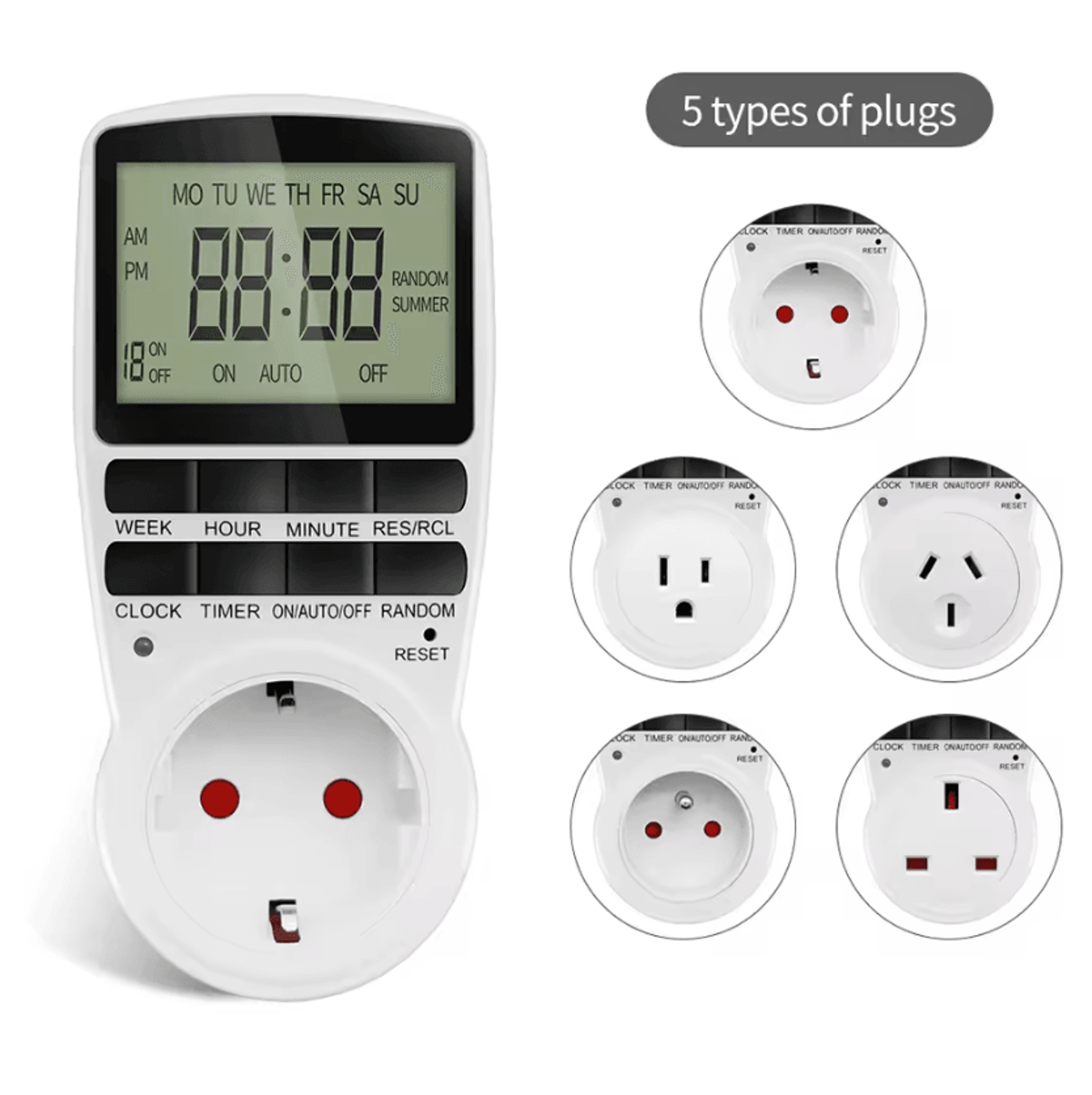 220v digital programmable timer socket for automatic appliance control
