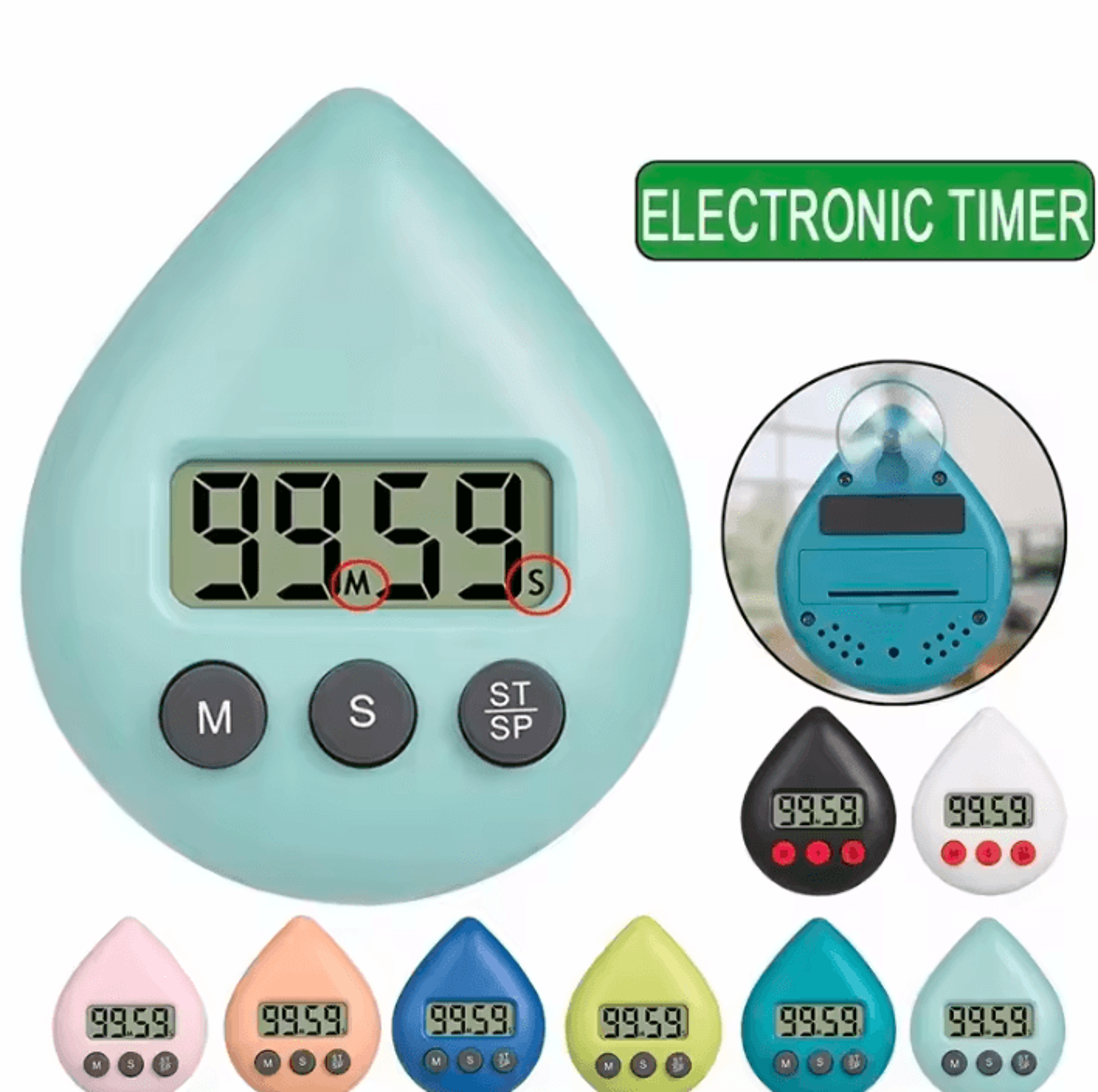60 minute mechanical kitchen countdown timer