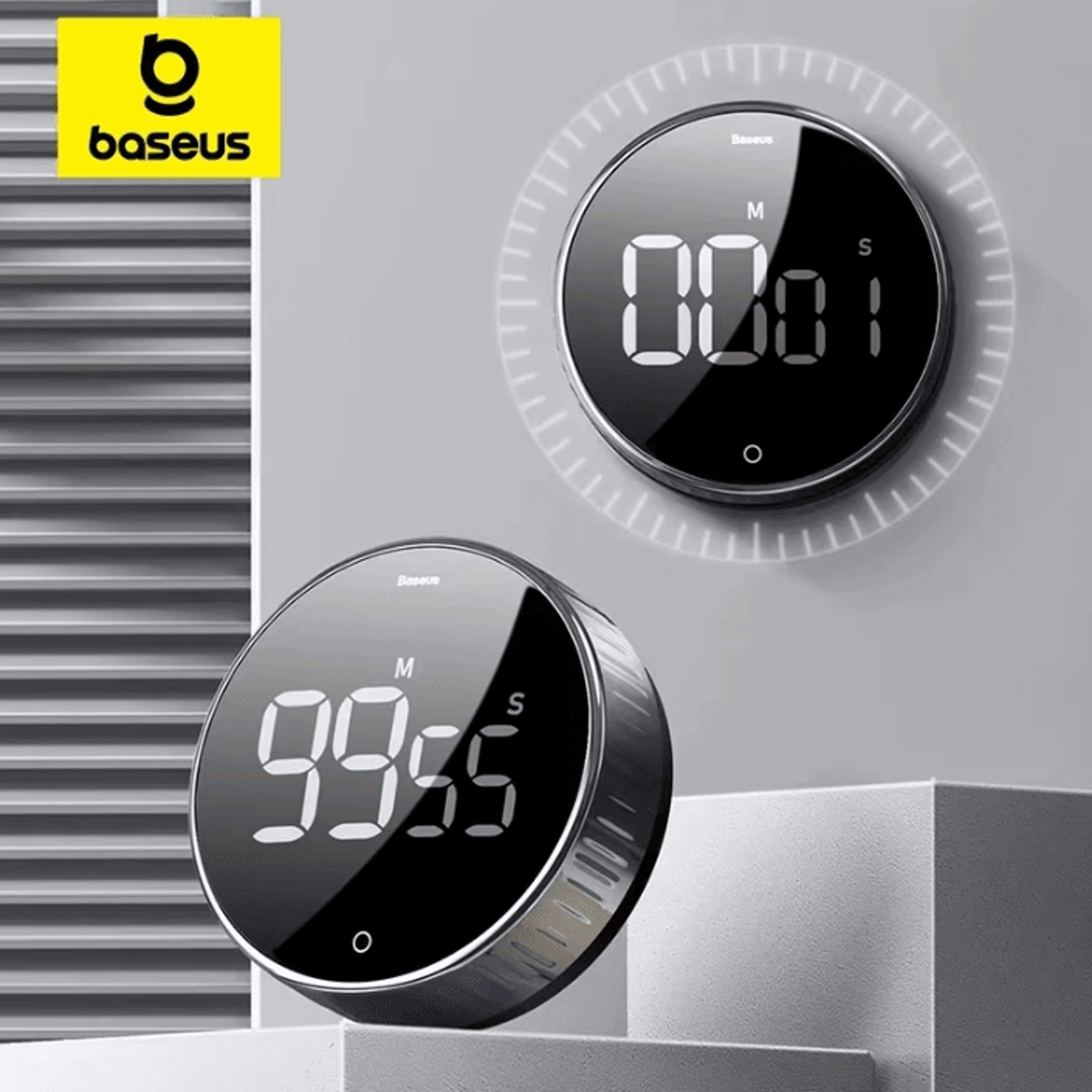baseus magnetic digital rotation kitchen timer