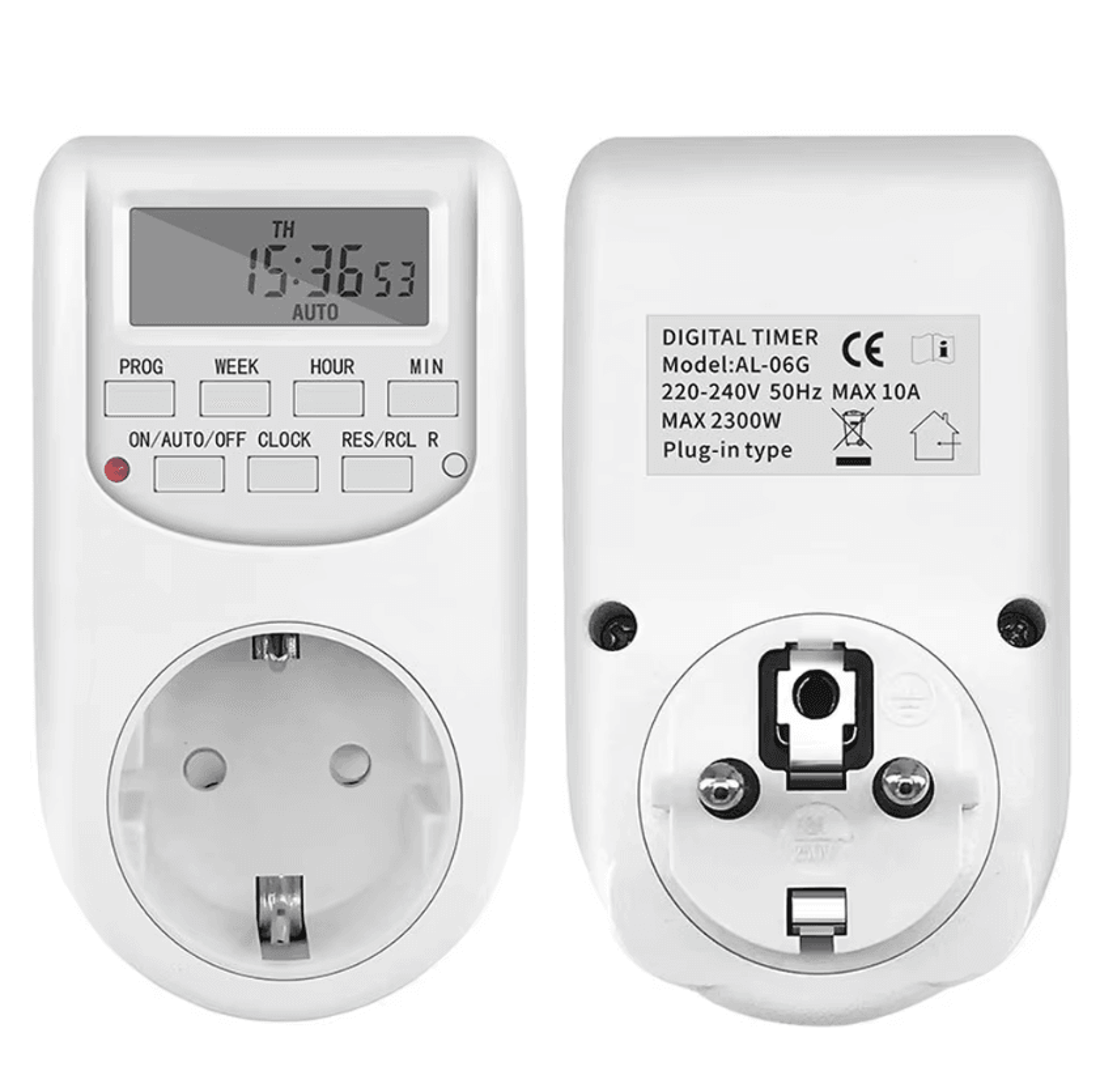 7 day programmable eu plug digital timer outlet
