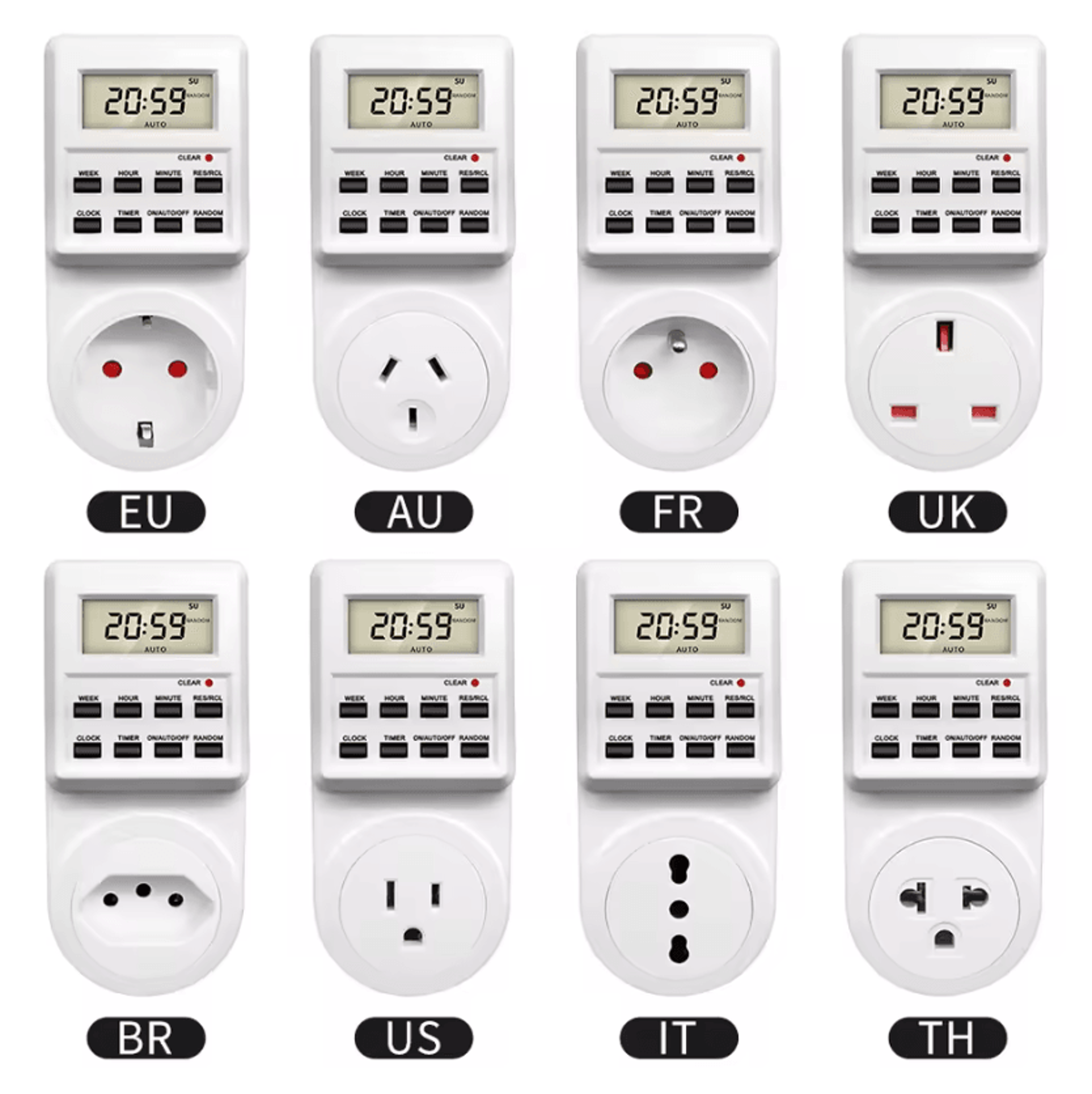 24 hour programmable digital timer outlets