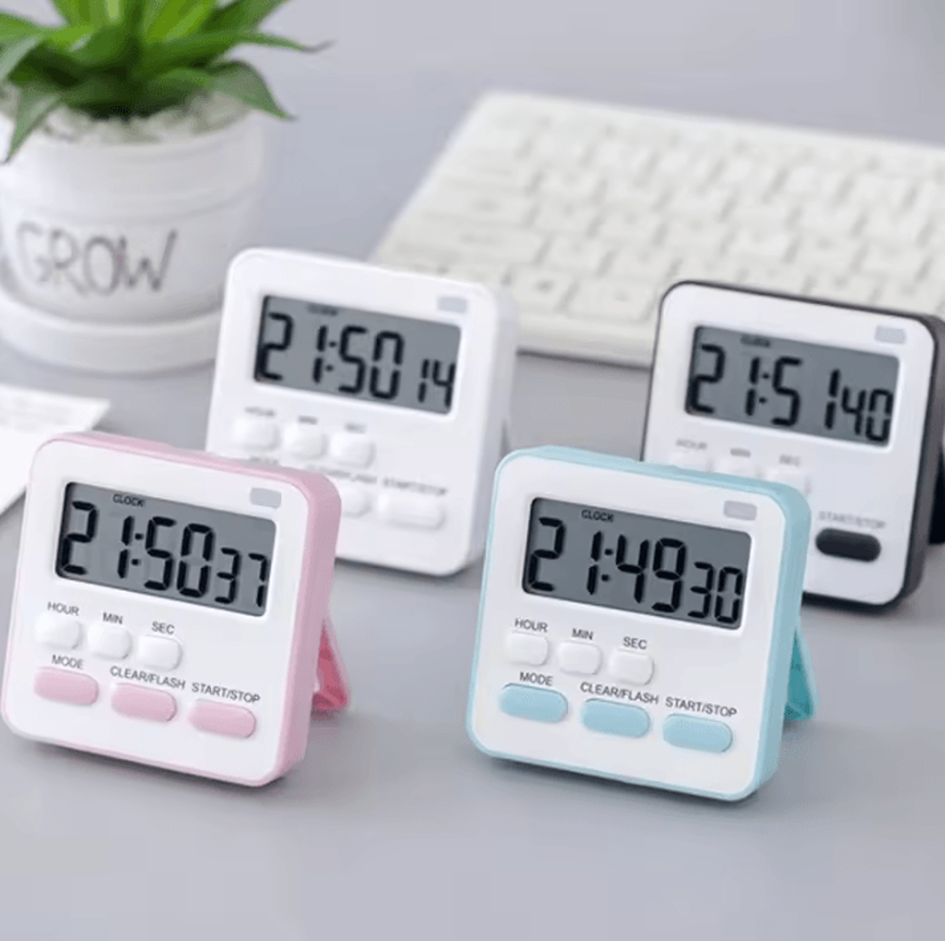 magnetic digital countdown timer with flashing light