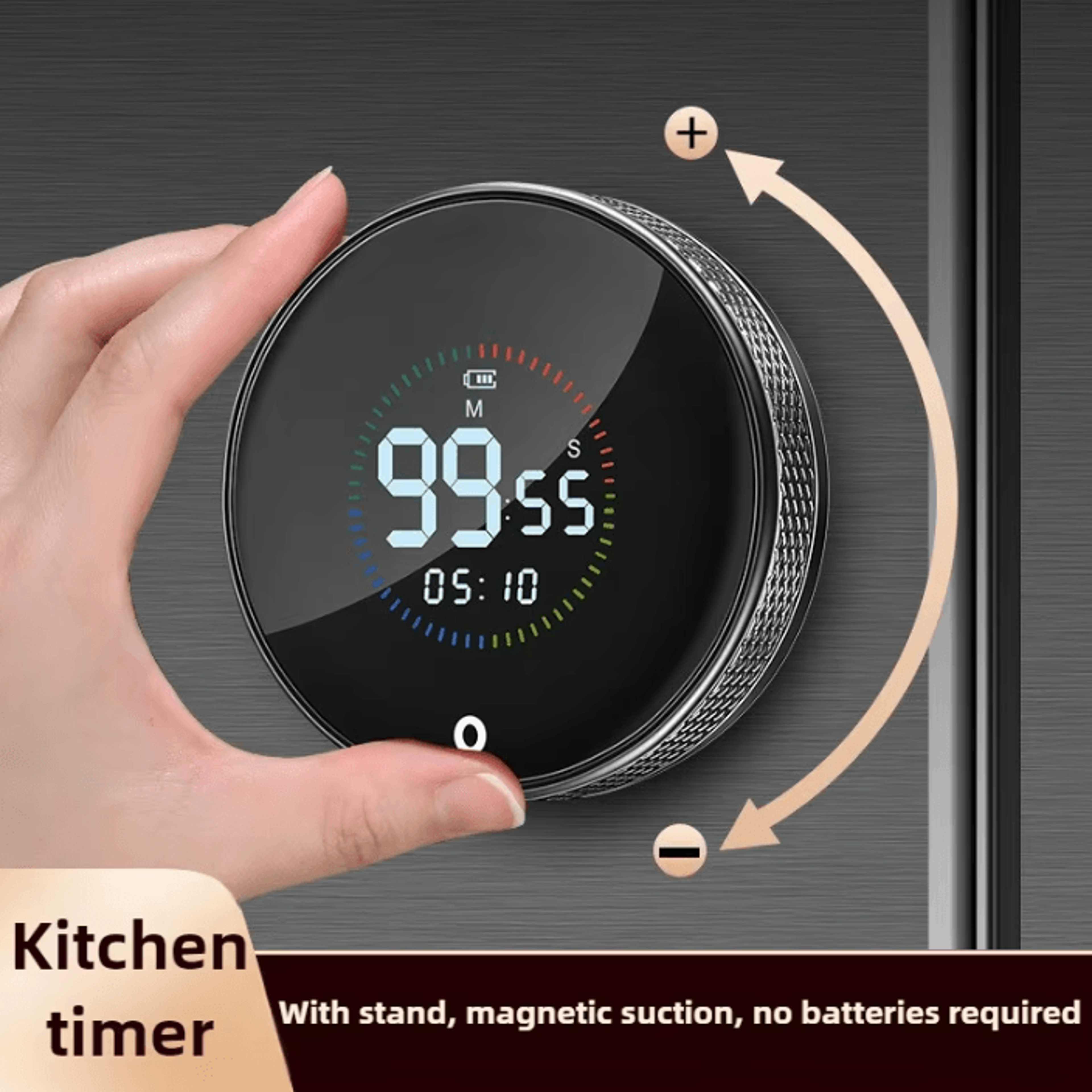 rechargeable magnetic rotary digital kitchen timer