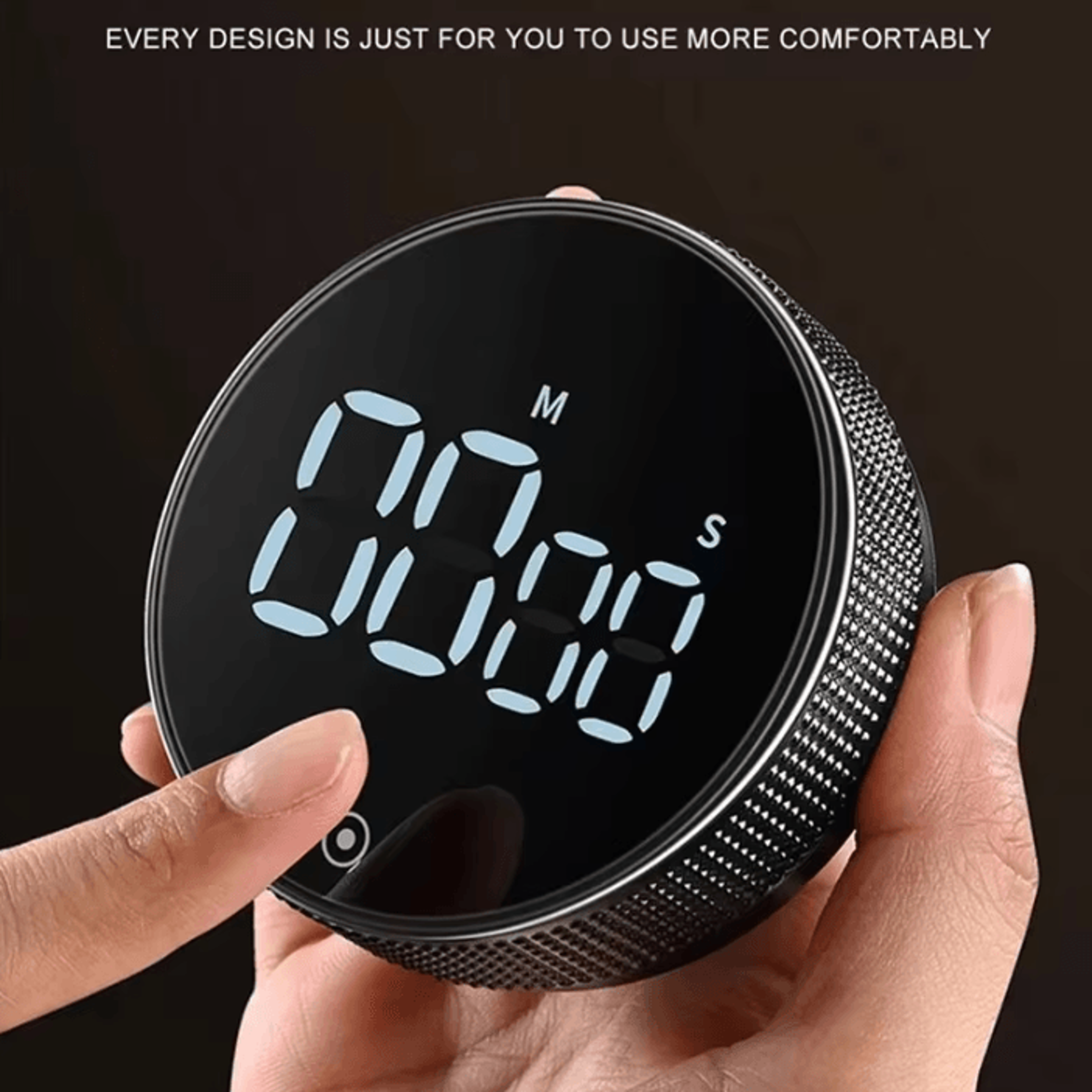 magnetic digital kitchen timer with constant light