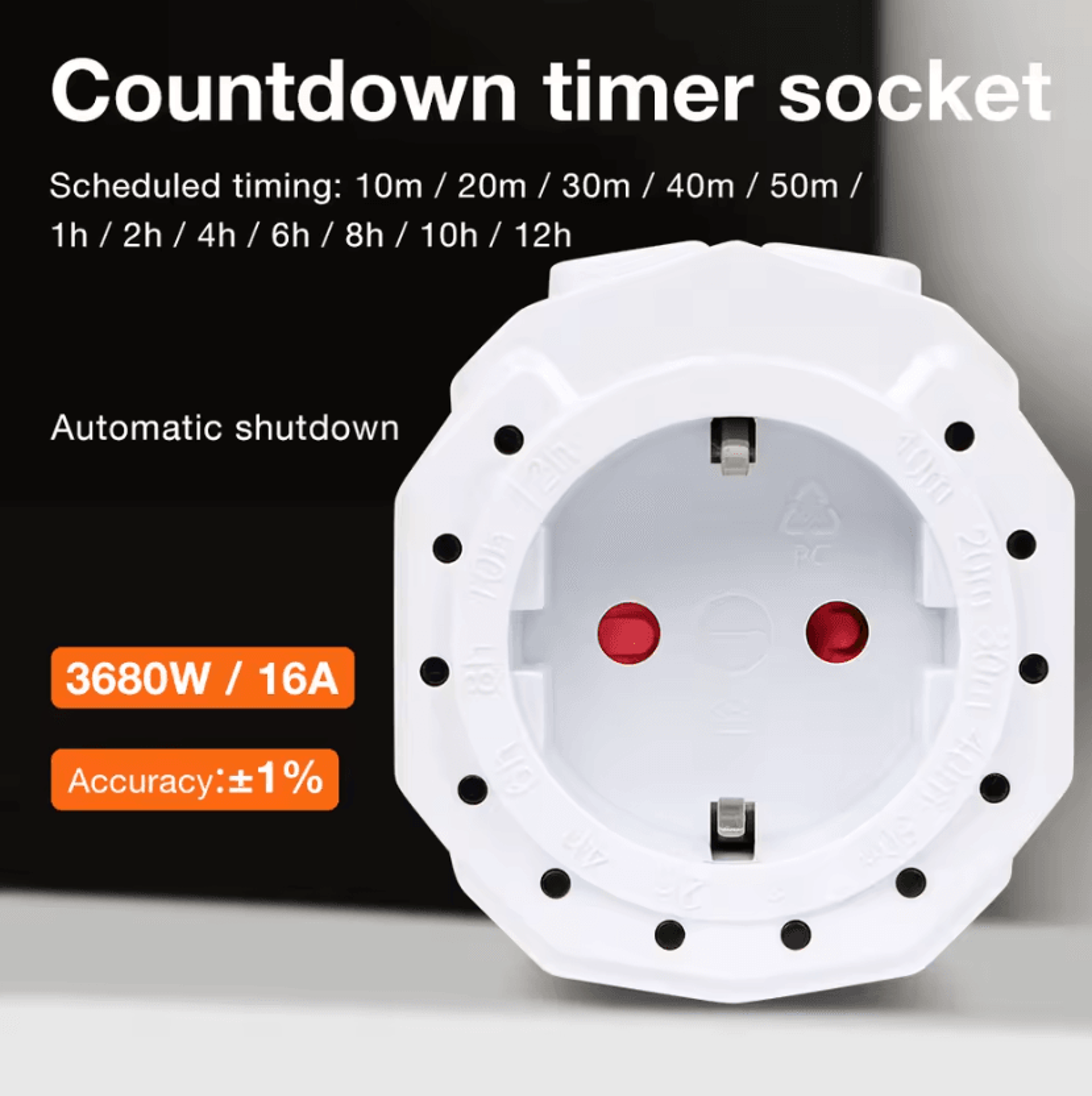 12 hour eu plug countdown timer socket