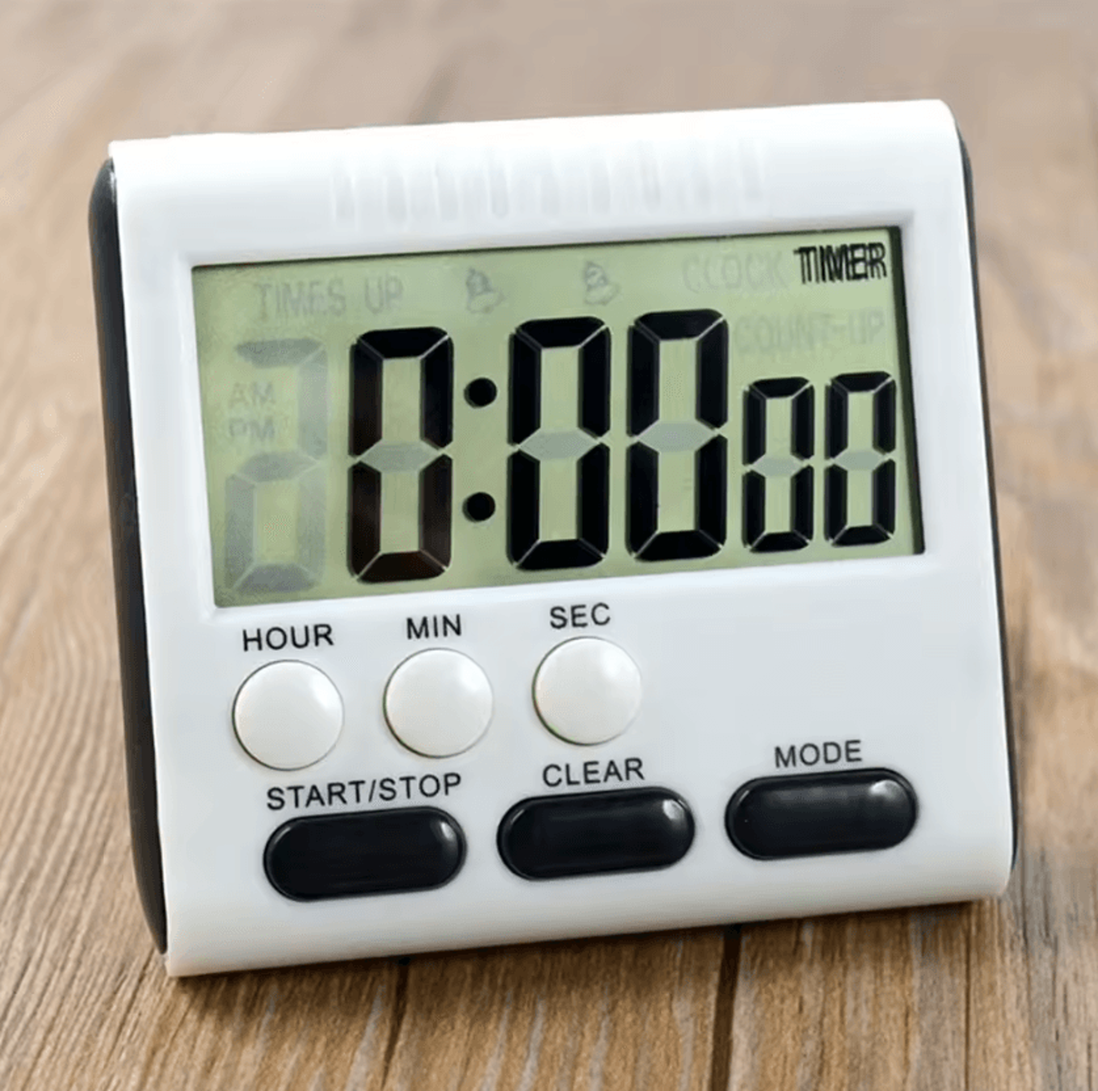 24 hour magnetic digital kitchen timer with large lcd display