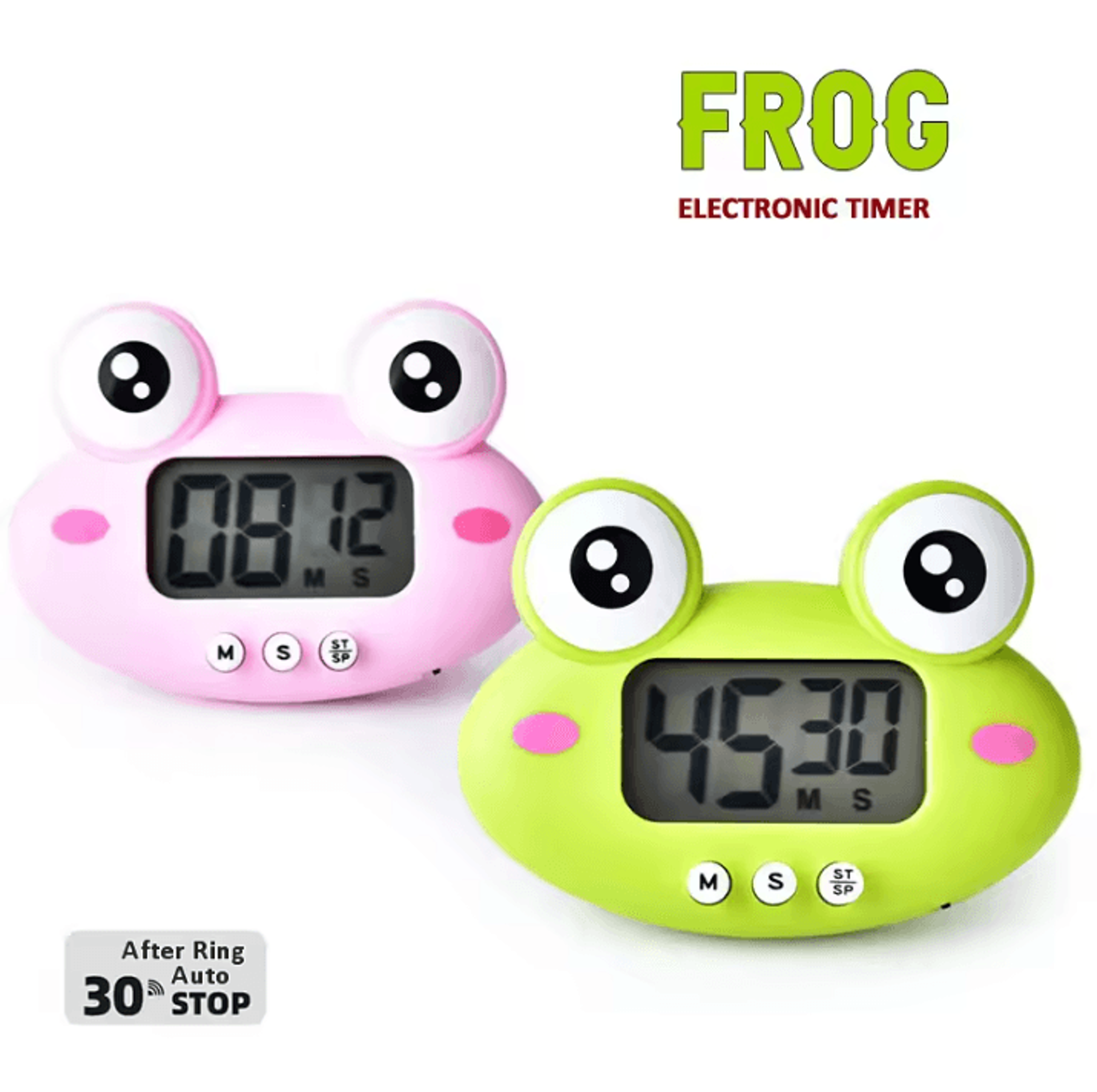 cute frog digital kitchen countdown timer