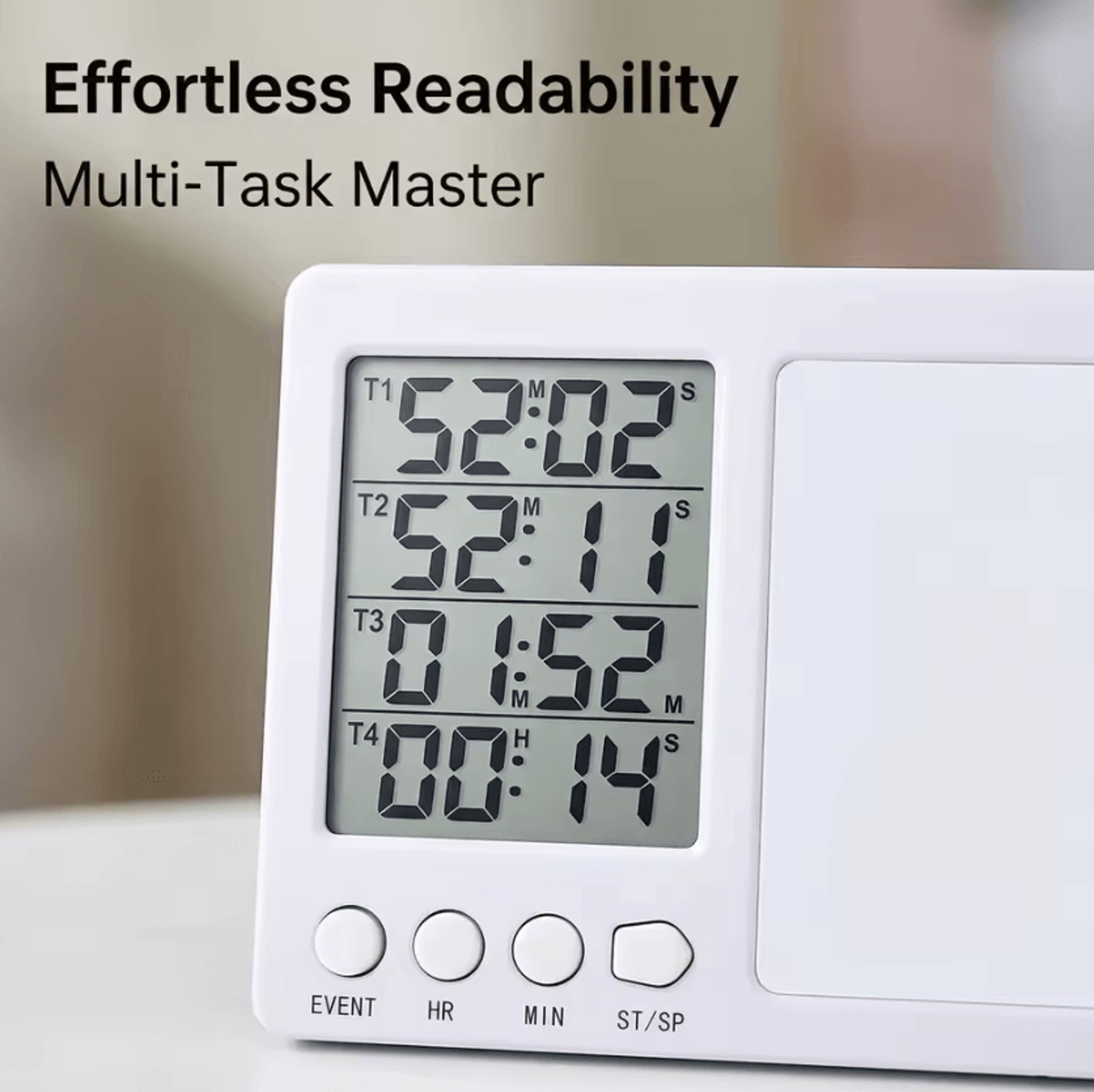 kt002 4 channel large lcd digital kitchen timer
