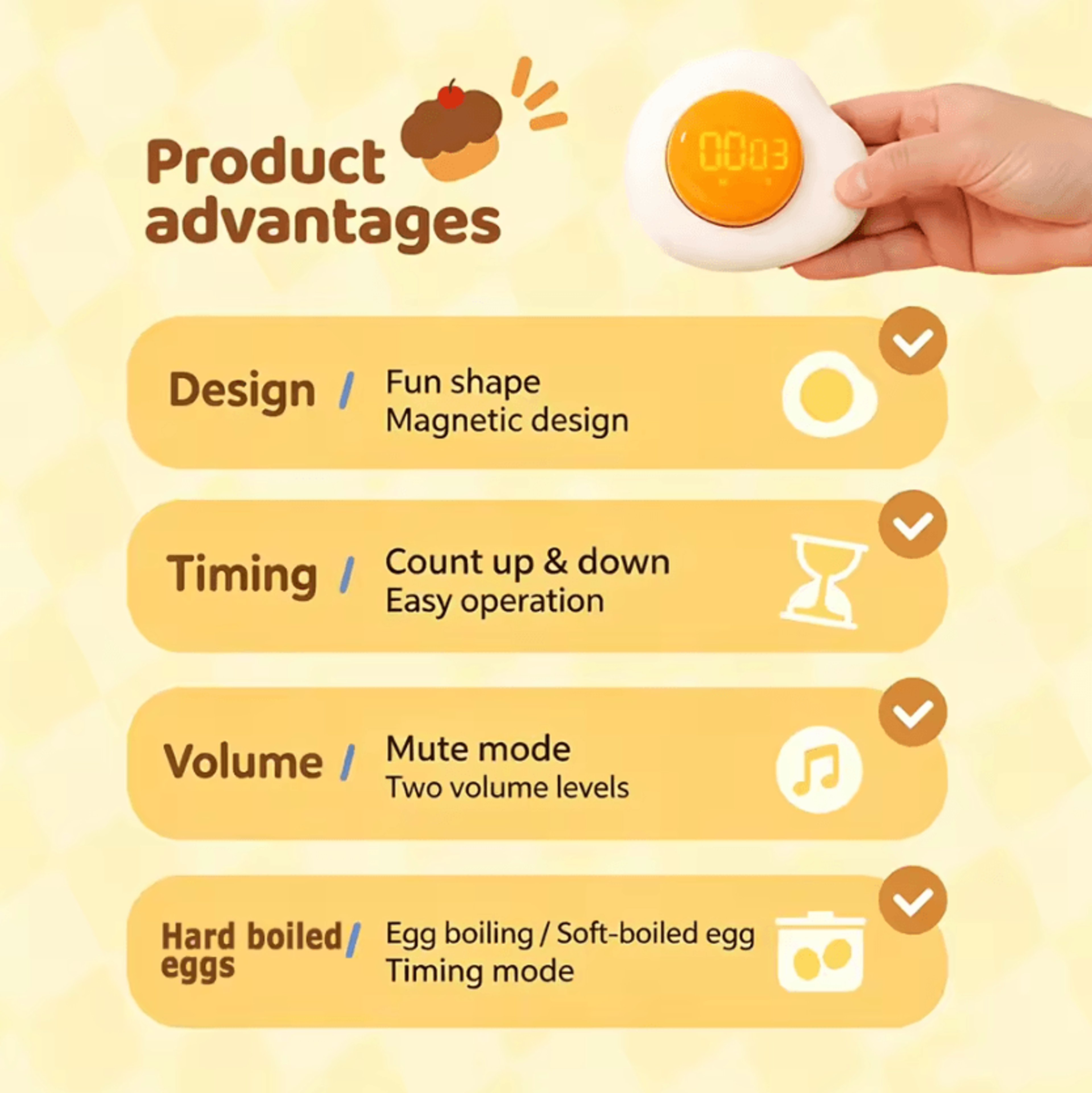 magnetic soft boiled egg cooking timer guide