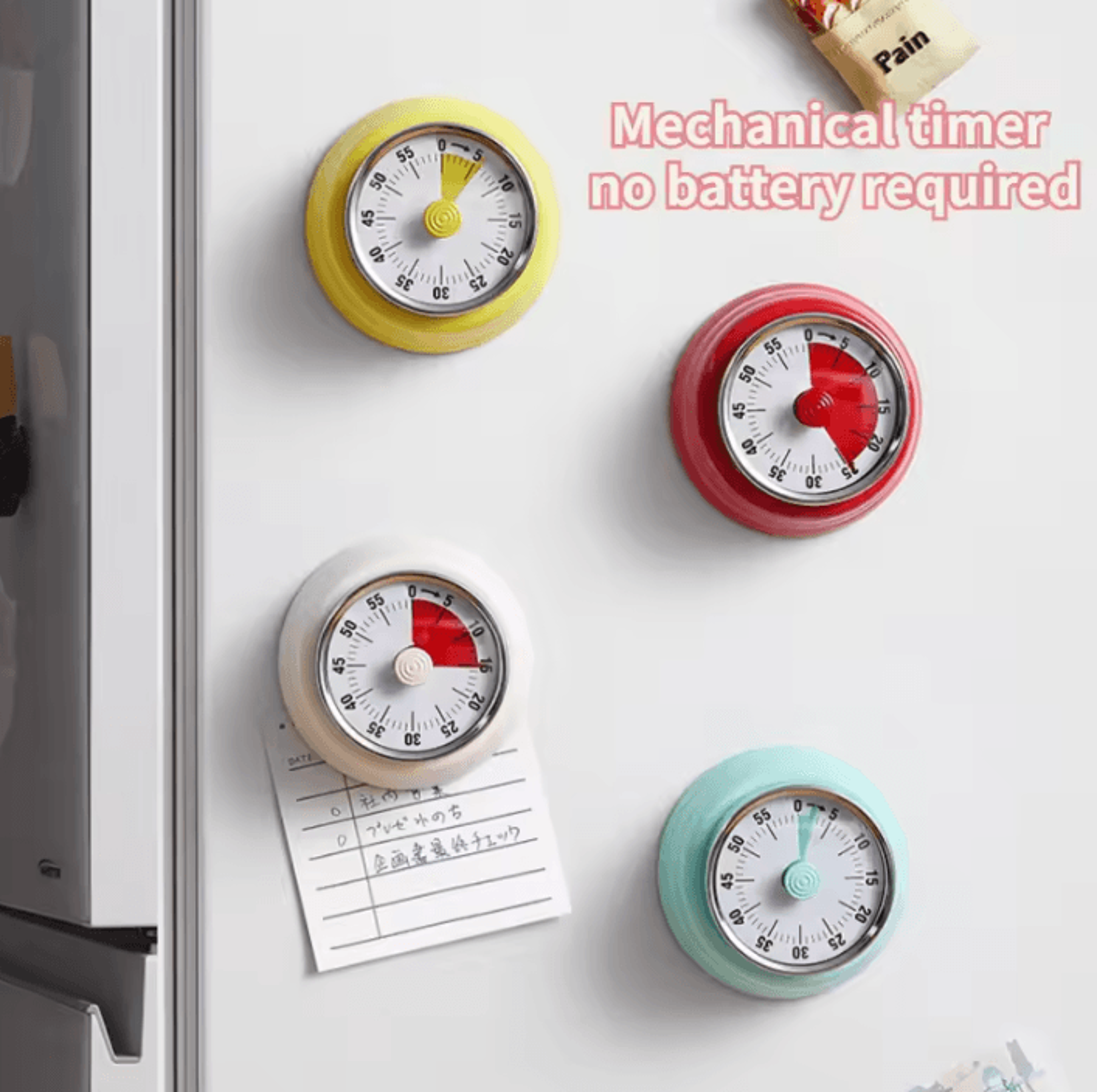 zackoo 60 minute visual kitchen timer with magnetic back
