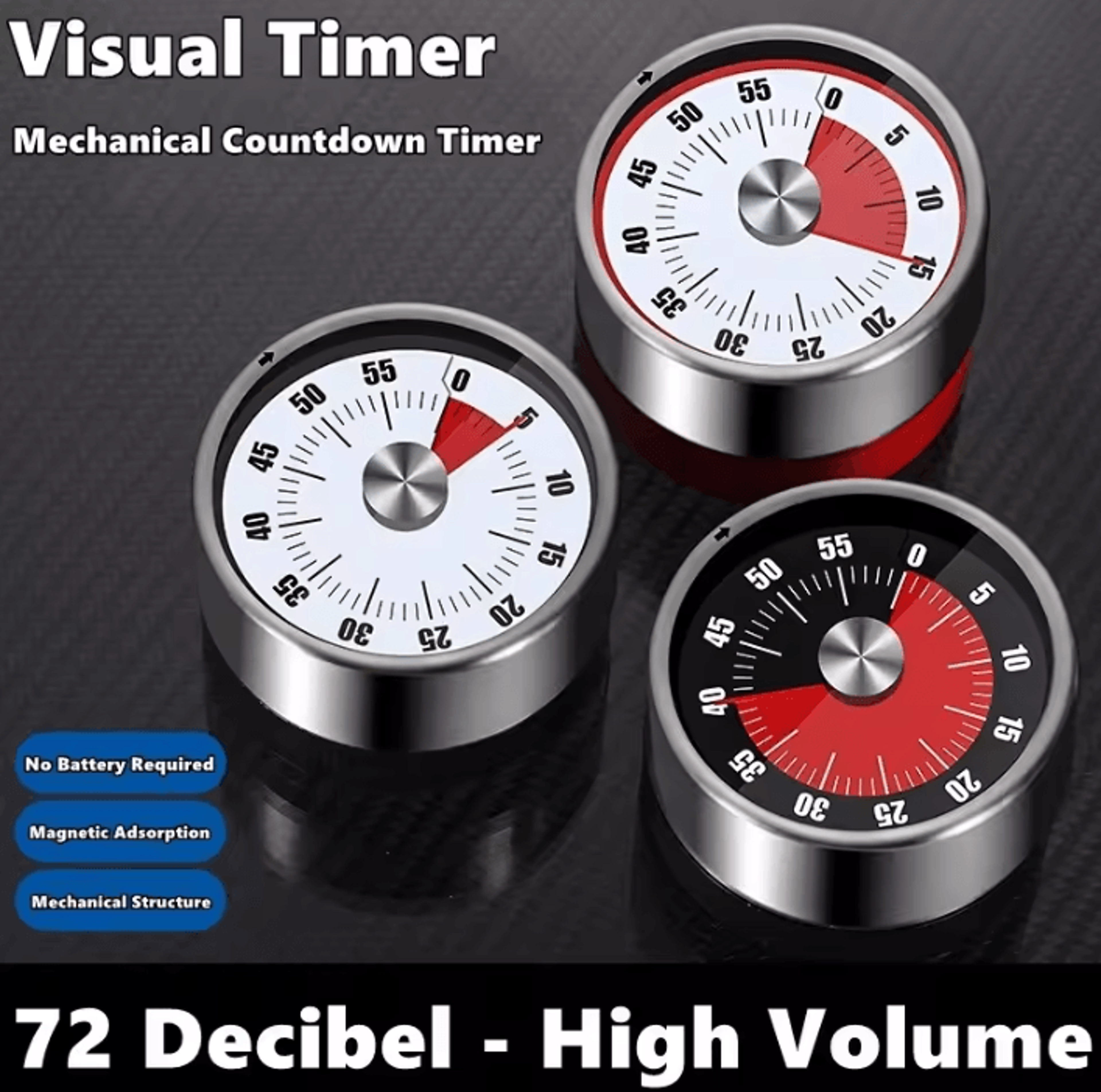 magnetic visual countdown timer for kitchen classroom and study